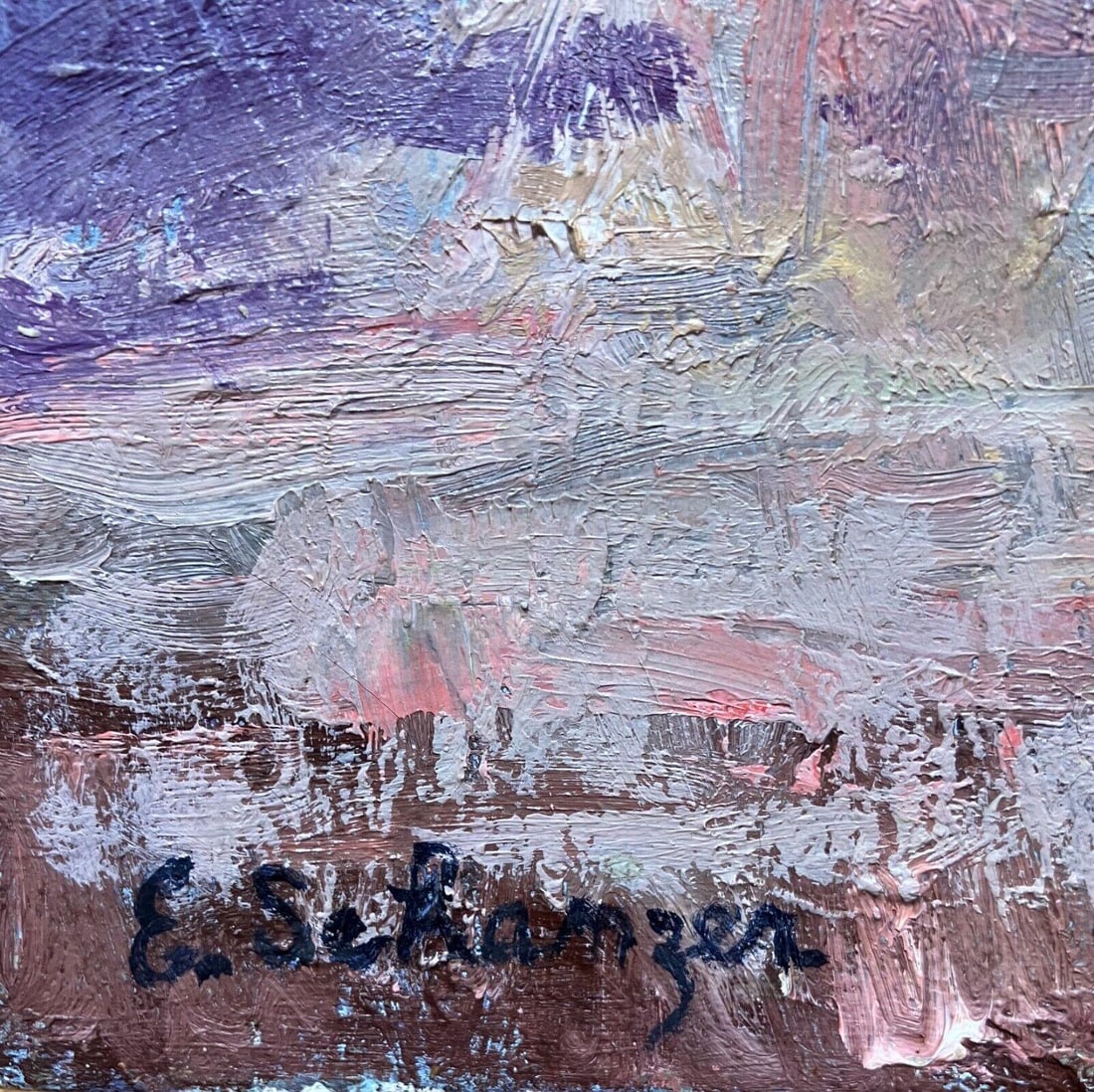 1940s Signed Portrait of Woman with Diaphanous Scarf in Style of Moses Soyer - 3