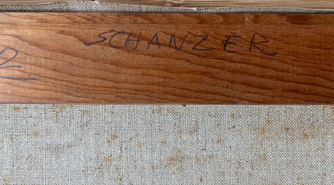 1940s Signed Portrait of Woman with Diaphanous Scarf in Style of Moses Soyer - 5