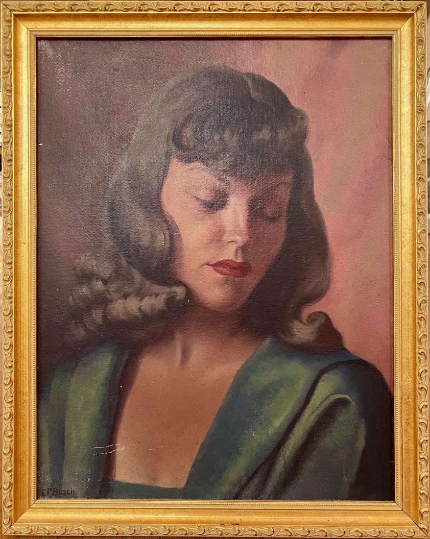 Clarence Busch Framed Portrait of a Woman - 2