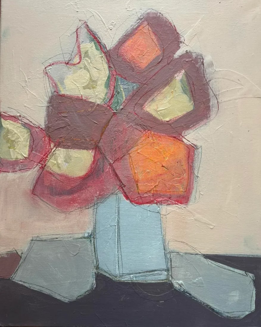 "Chemical Bloom" Original Mixed-Media Collage on Canvas by Zac Woodiel - 2