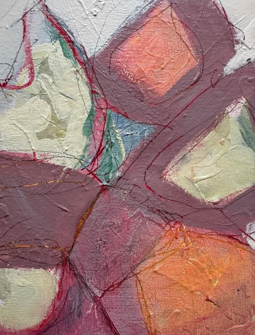 "Chemical Bloom" Original Mixed-Media Collage on Canvas by Zac Woodiel - 4