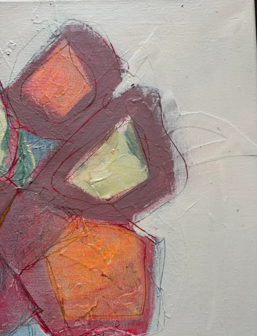 "Chemical Bloom" Original Mixed-Media Collage on Canvas by Zac Woodiel - 5