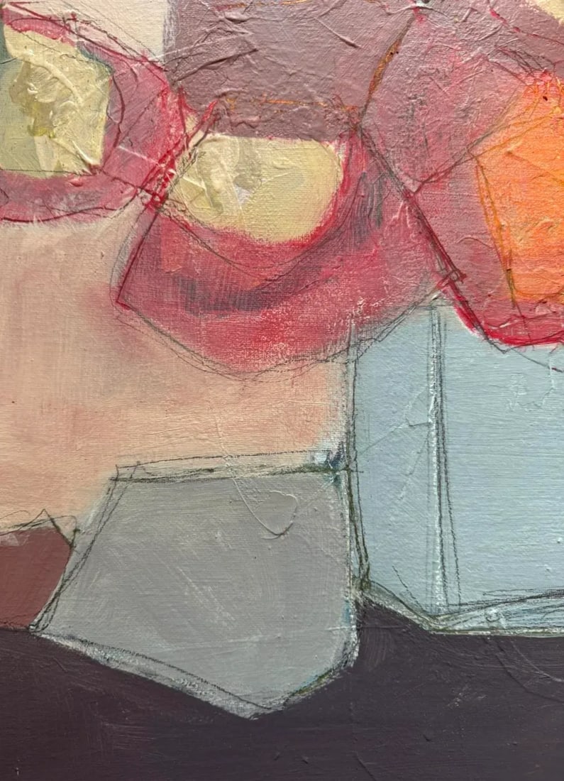 "Chemical Bloom" Original Mixed-Media Collage on Canvas by Zac Woodiel - 7