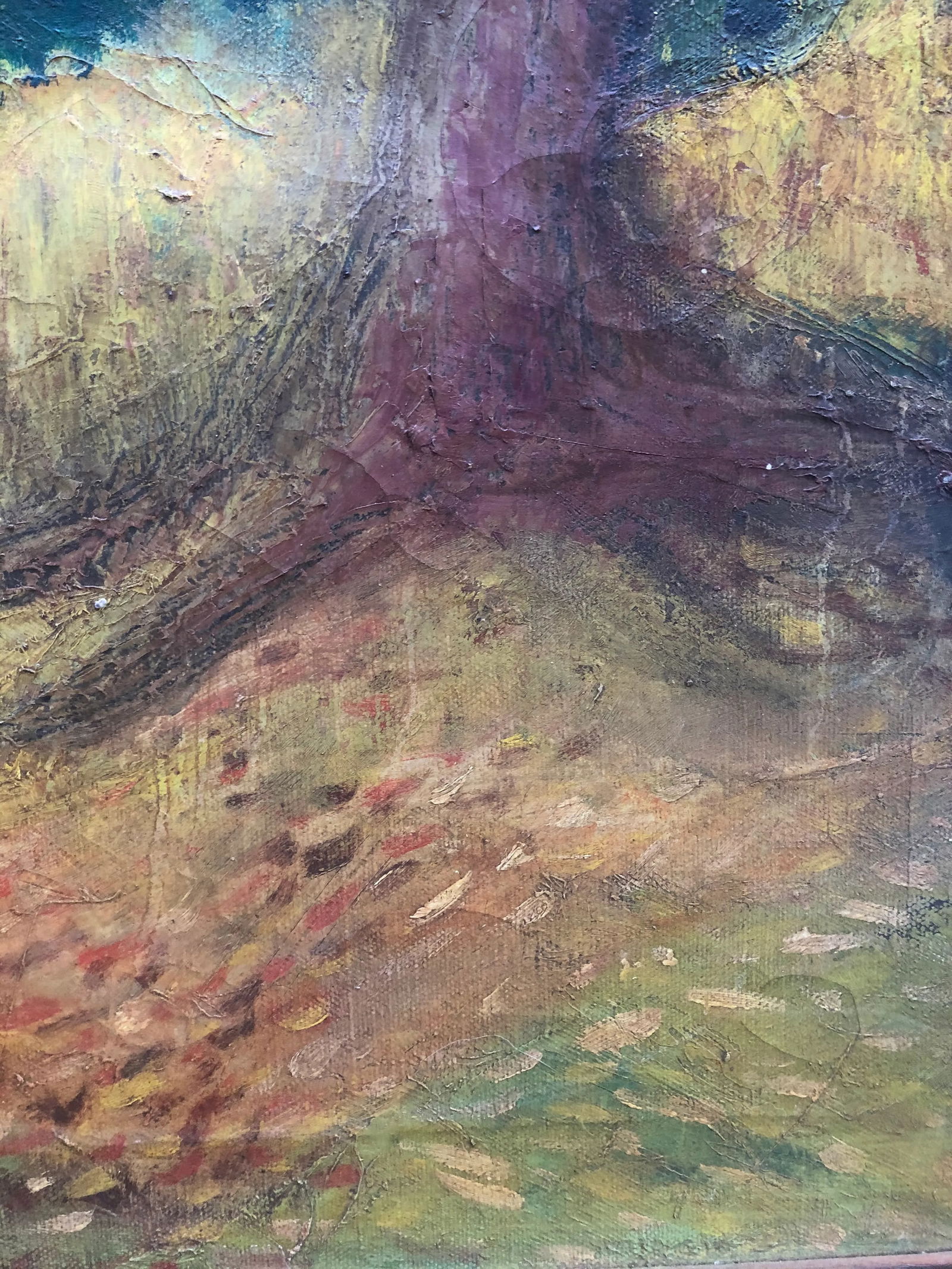 Vintage Landscape Painting Primitive Folk Art - 6