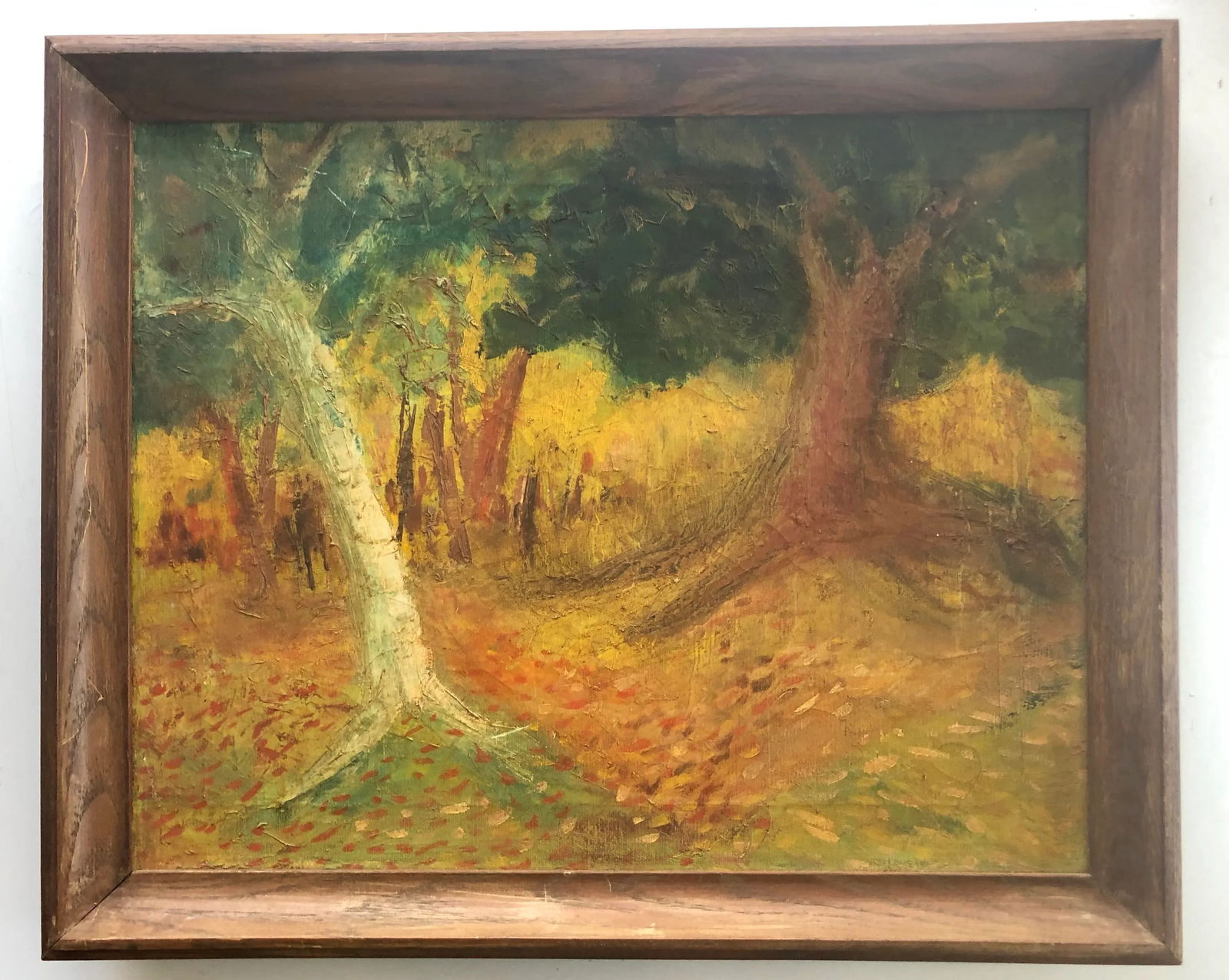 Vintage Landscape Painting Primitive Folk Art - 7