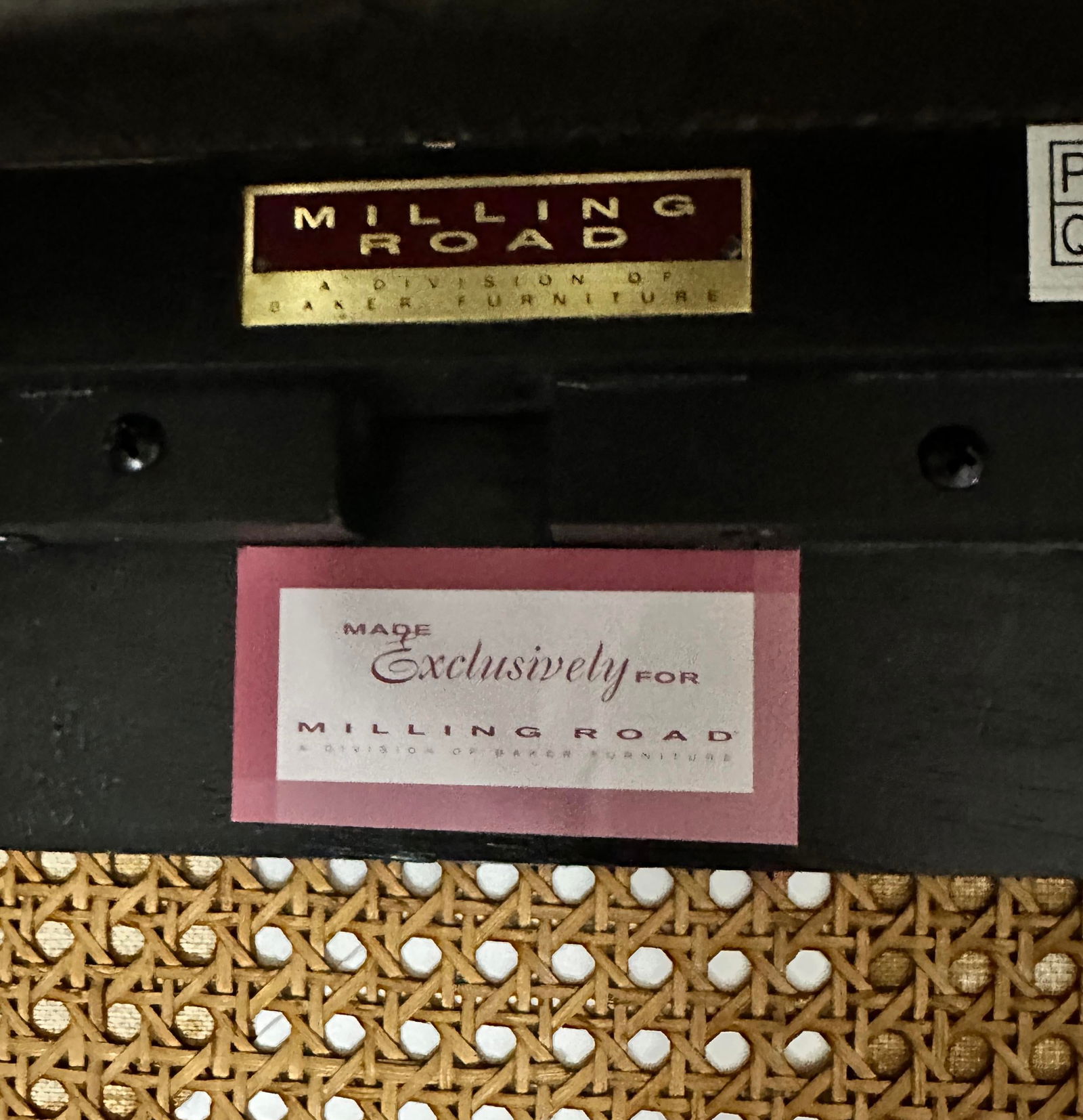 Pair of Baker Furniture Milling Road Collection Double Cane Armchairs - 11