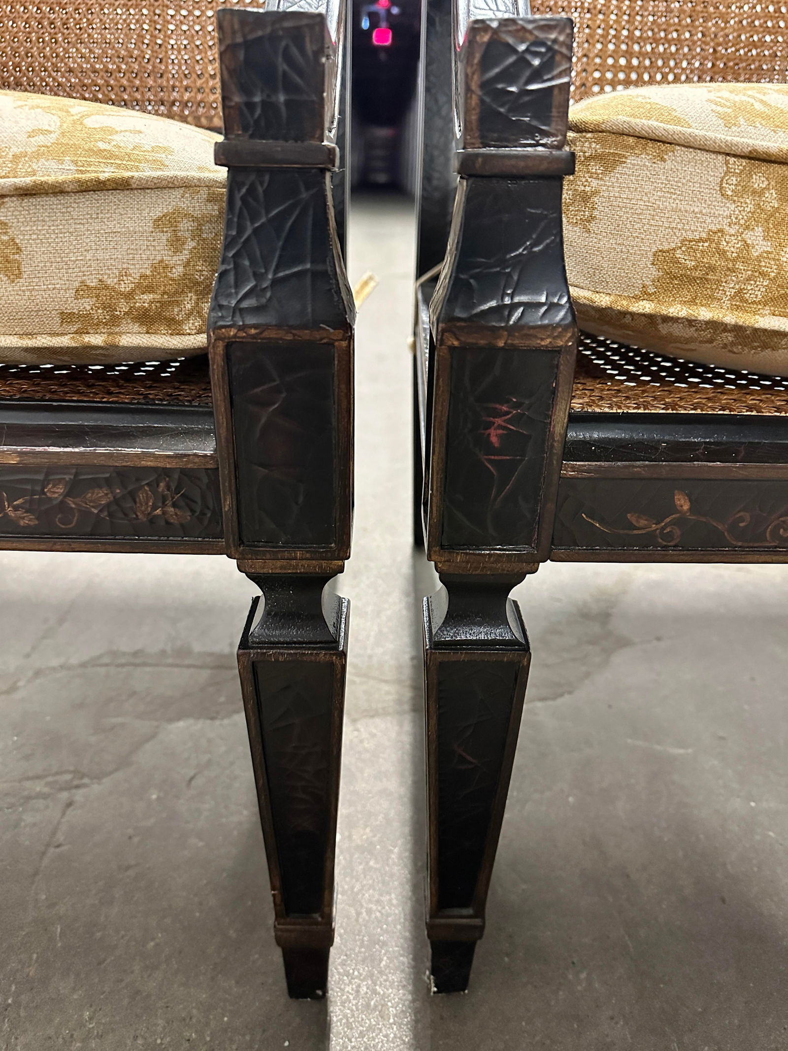 Pair of Baker Furniture Milling Road Collection Double Cane Armchairs - 7