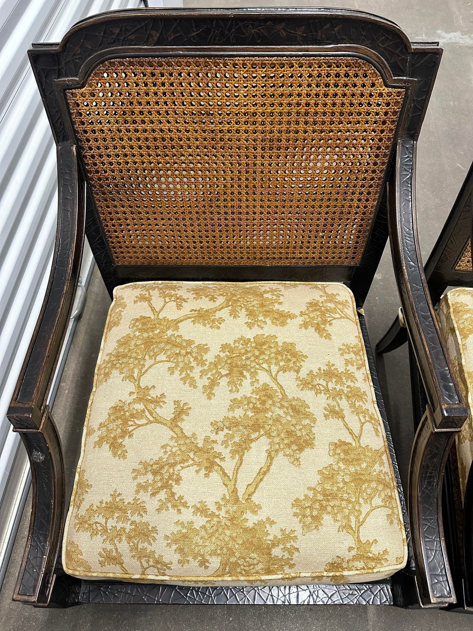 Pair of Baker Furniture Milling Road Collection Double Cane Armchairs - 9