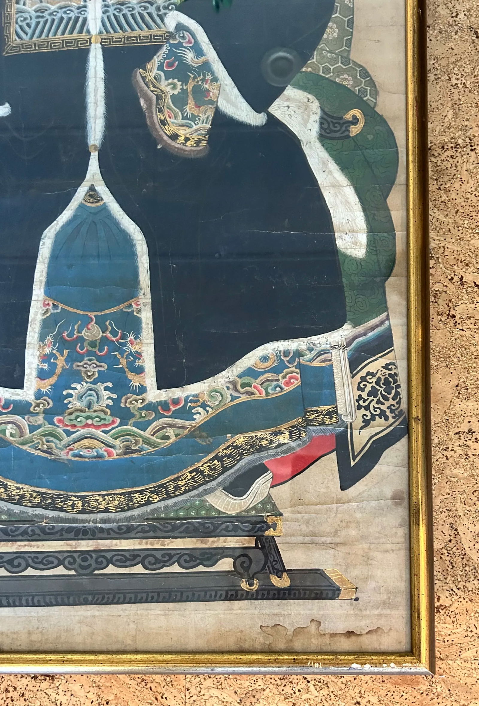 19th Century Chinese Ancestor Portrait, Watercolor on Silk - 5