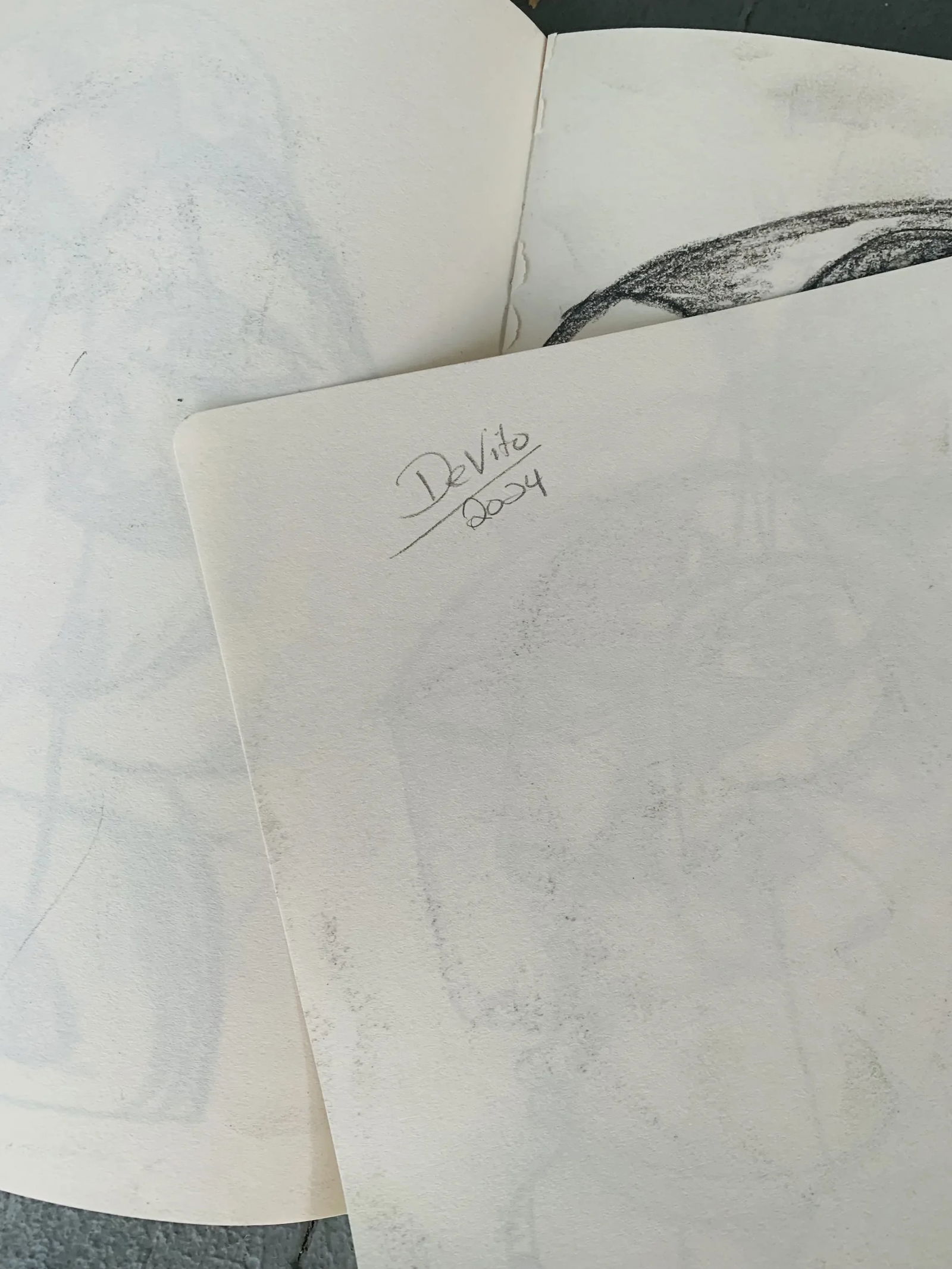 Contemporary Abstract Charcoal Drawing by Louie DeVito Framed - 7