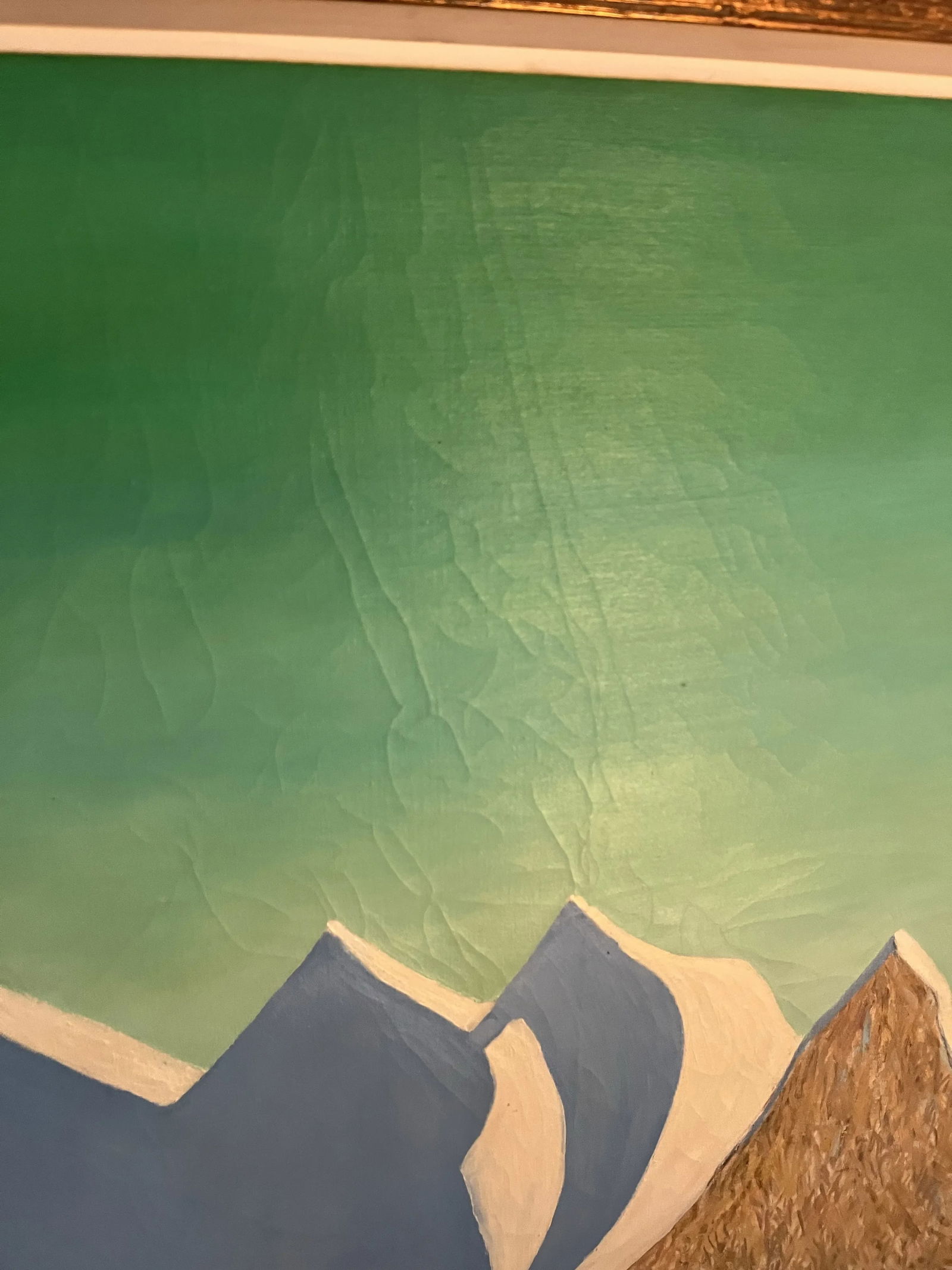 Emile Walters Signed Large Futuristic Landscape Oil on Canvas Painting - 8