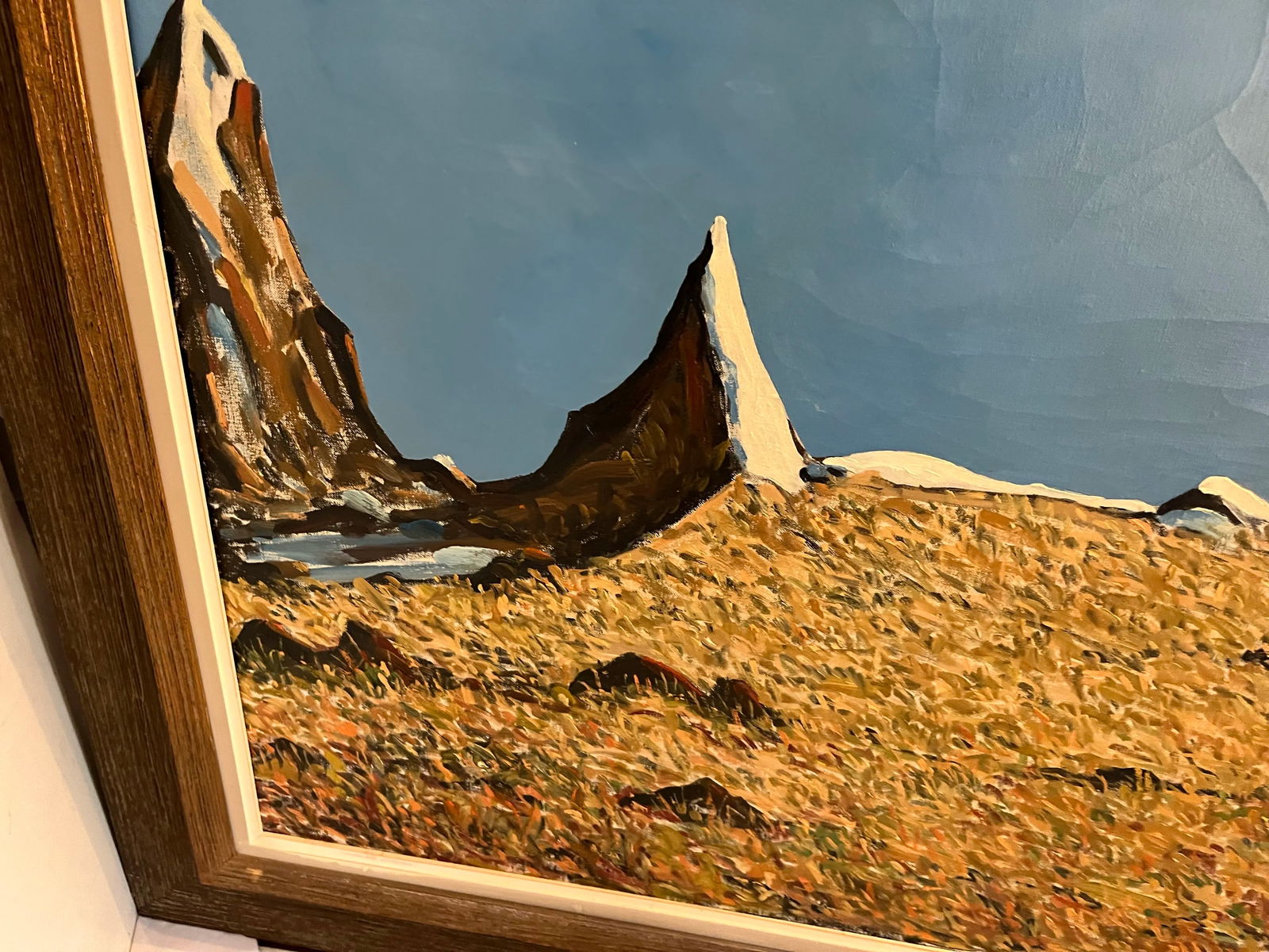 Emile Walters Signed Large Futuristic Landscape Oil on Canvas Painting - 9