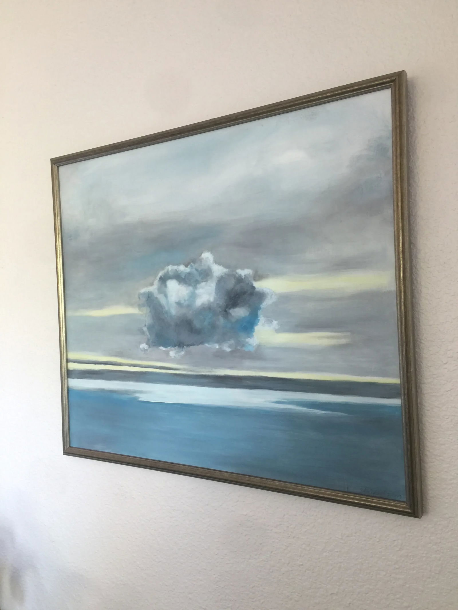 Dark Cloud, Original Painting by Natalie Mitchell, Framed - 3