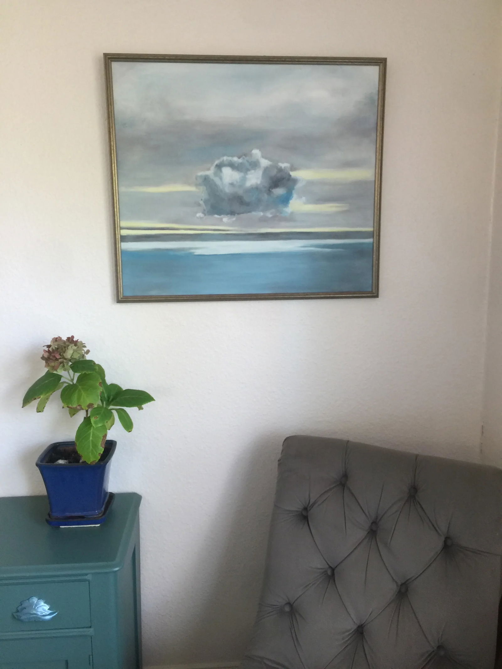 Dark Cloud, Original Painting by Natalie Mitchell, Framed - 4