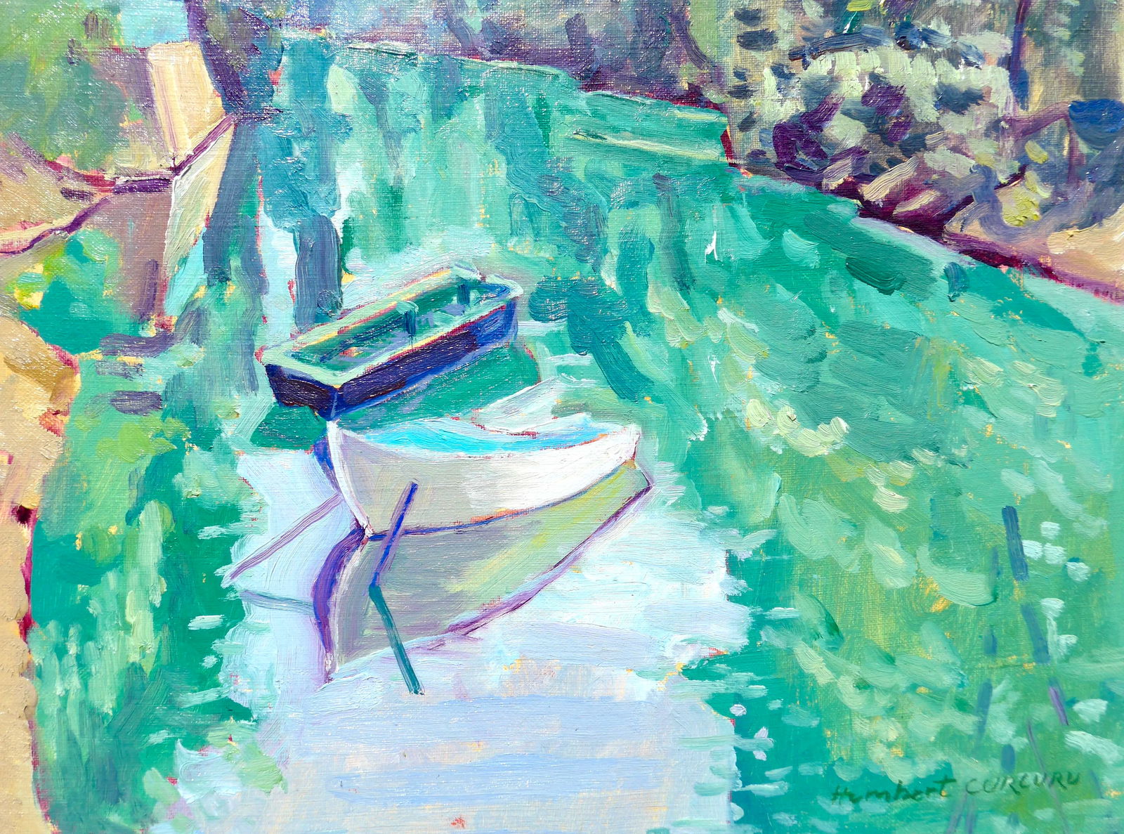 "A River in France" Contemporary Landscape Oil Painting - 5