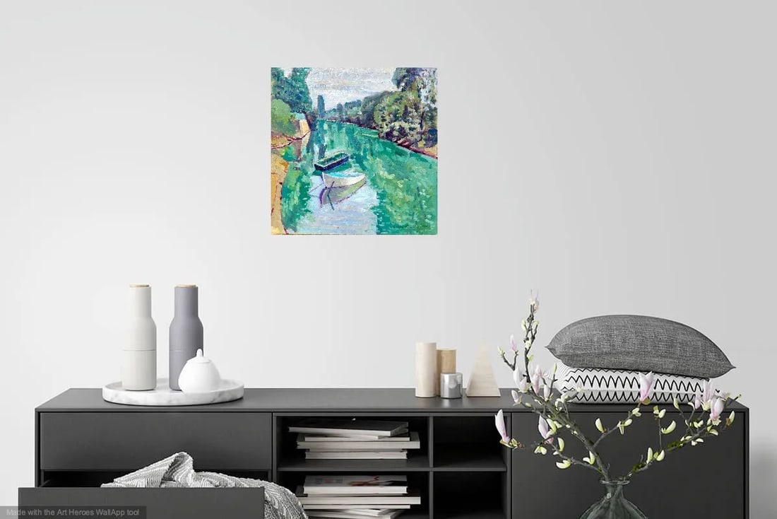 "A River in France" Contemporary Landscape Oil Painting - 6