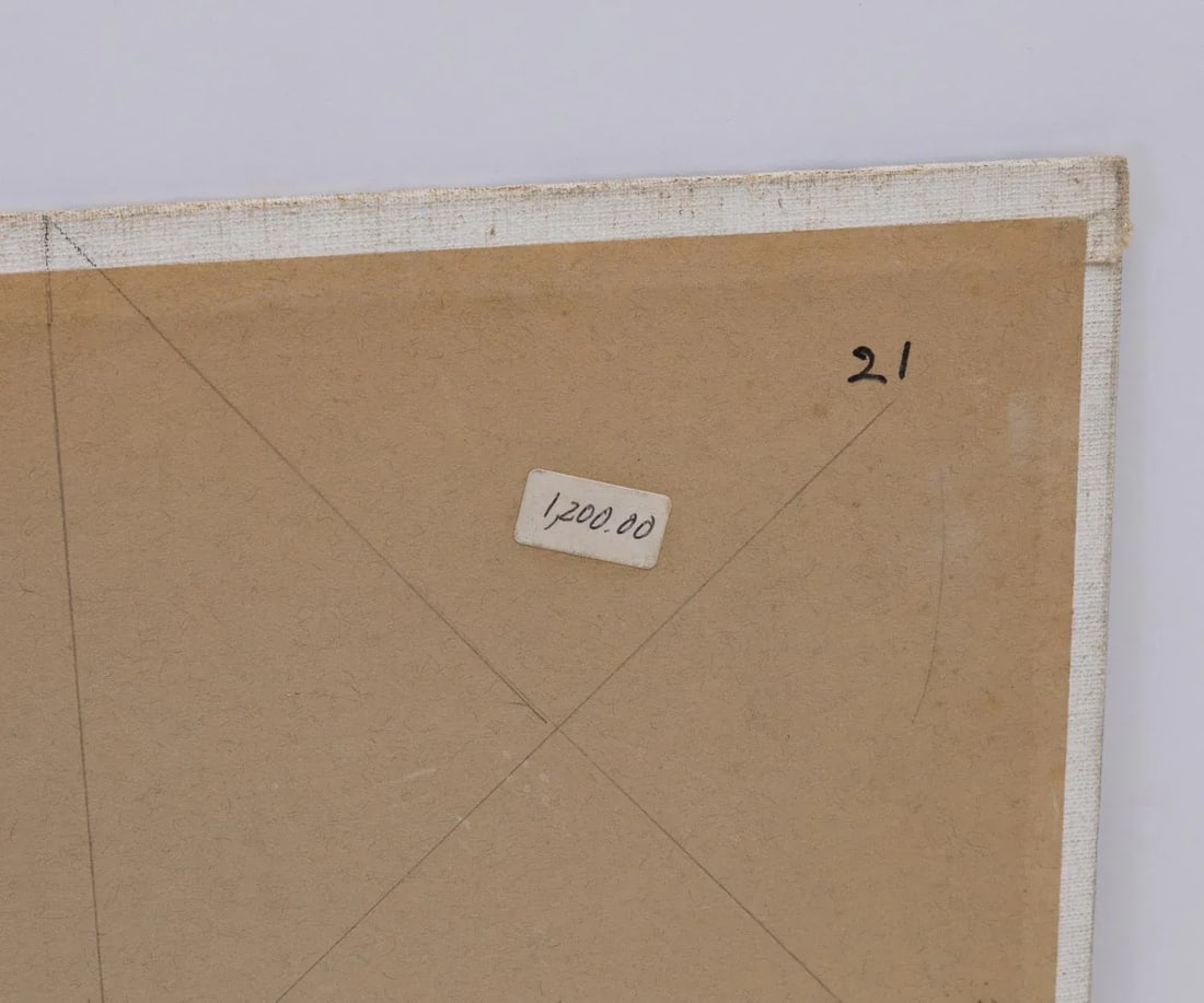 Brutalist Midcentury Painting Rocky Desert Landscape Seascape by Edmund Franklin Ward - 5