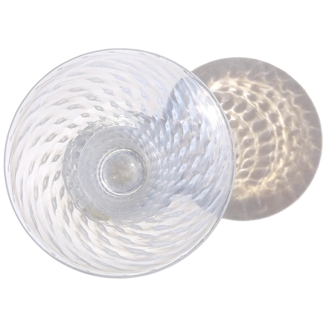 Boda Bertil Vallien Vintage White Bubble Cirrus Design Sweden Art Glass Footed Vintage Flower Vase - 5