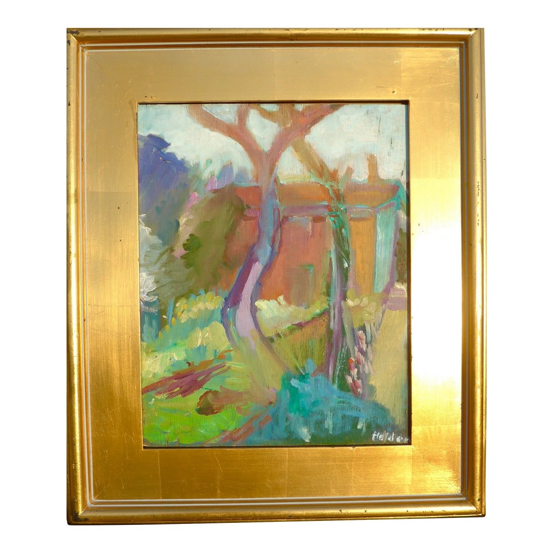 "French Garden" - Plein Air Oil Painting: Over 19 people have liked this painting. Be the one to own it or give it as a gift!! Plein air oil painting of a lovely garden scene in a small town outside of Paris, France This original painting cou
