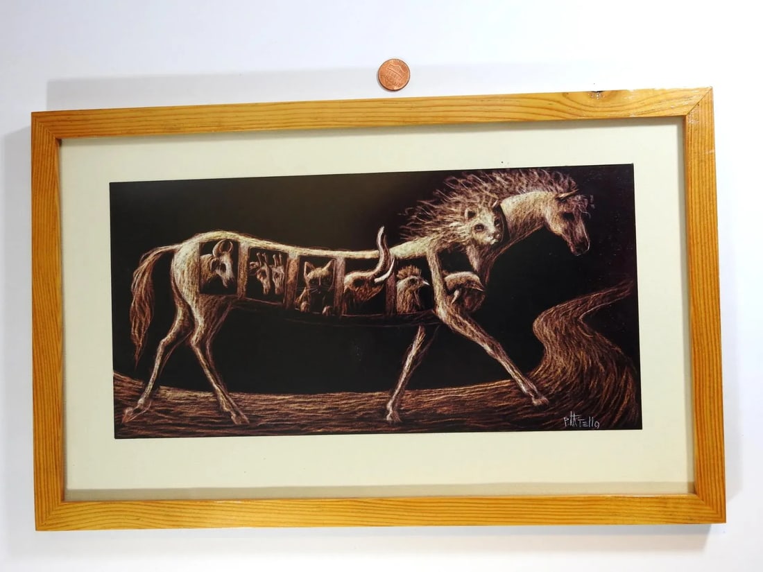 Original Surrealism Print by Pedro Tello Signed - 5