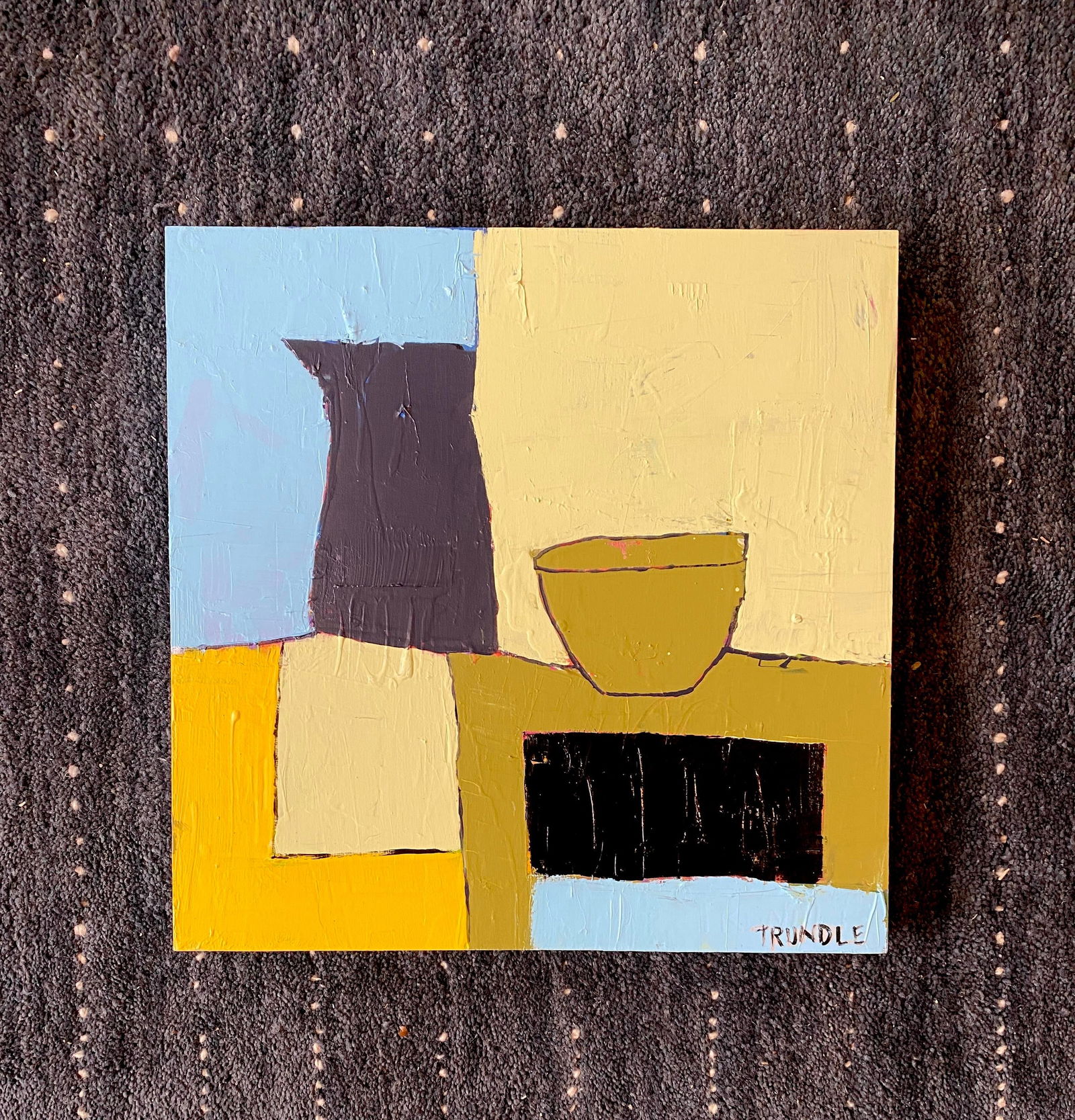 Sarah Trundle, Contemporary Abstract Still Life Painting, "Familiarities" - 3