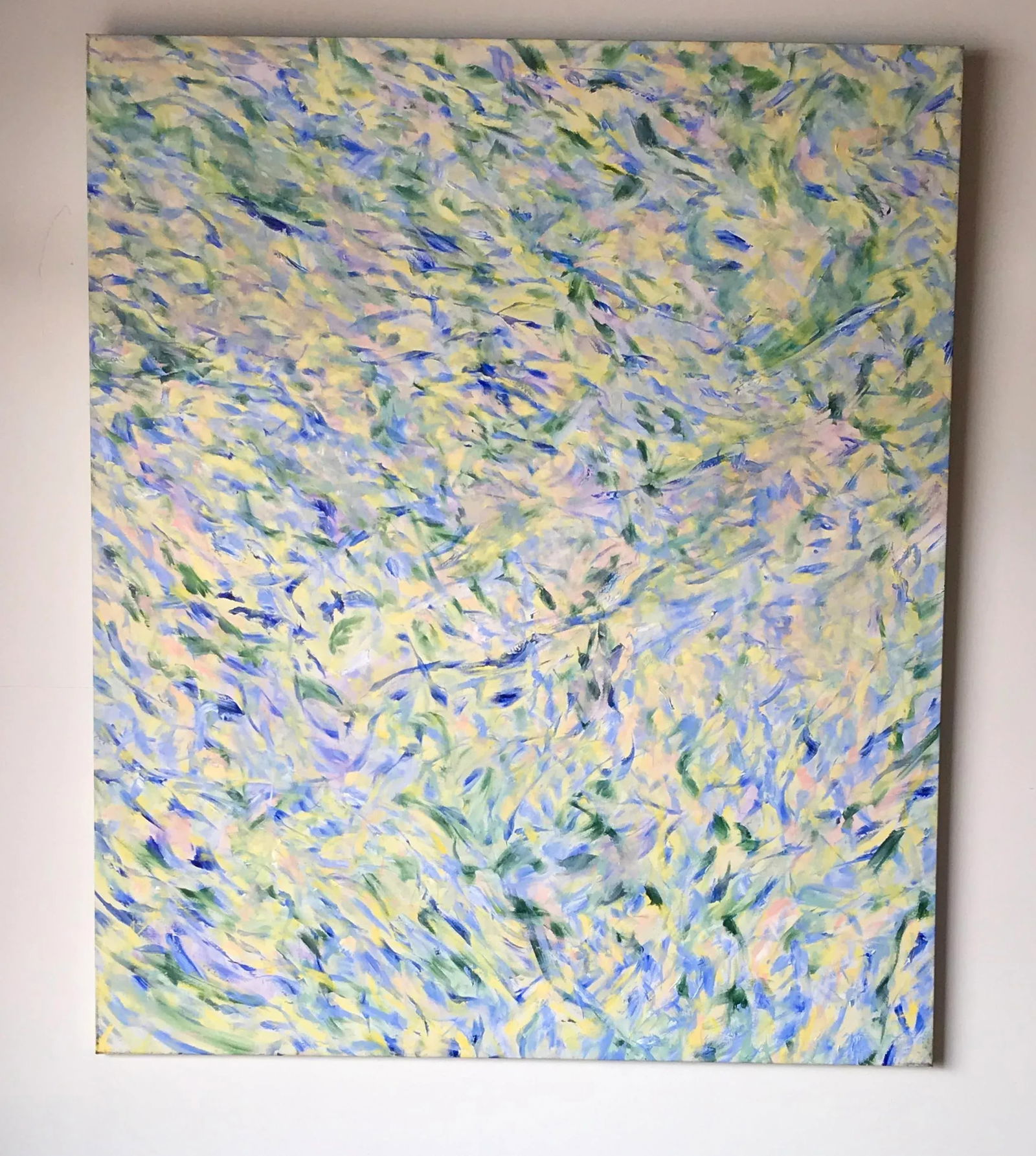 1980s Abstract Oil Painting on Canvas - 8