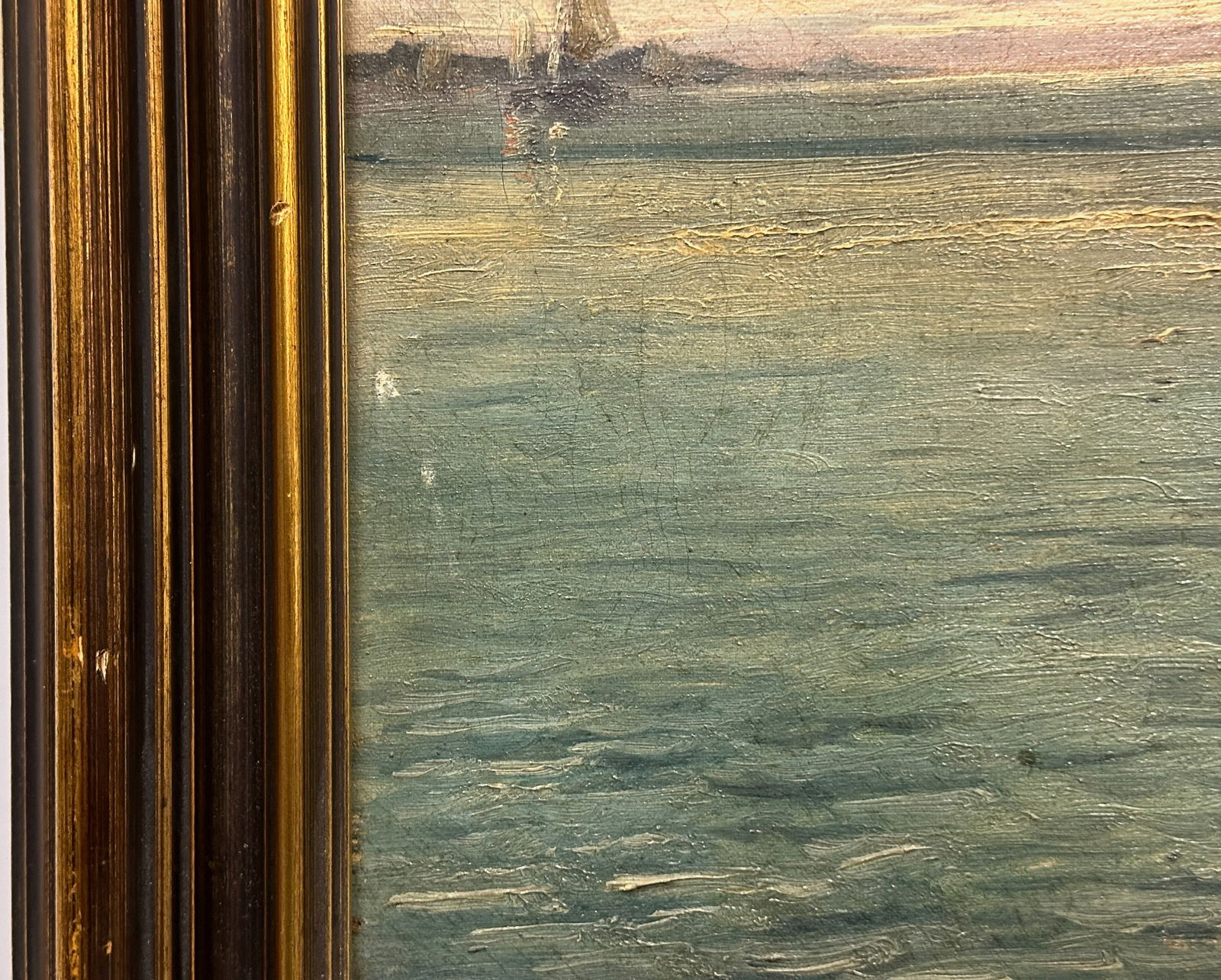 19th Century Continental School, Port Scene, Oil on Canvas, Signed Illegibly - 11