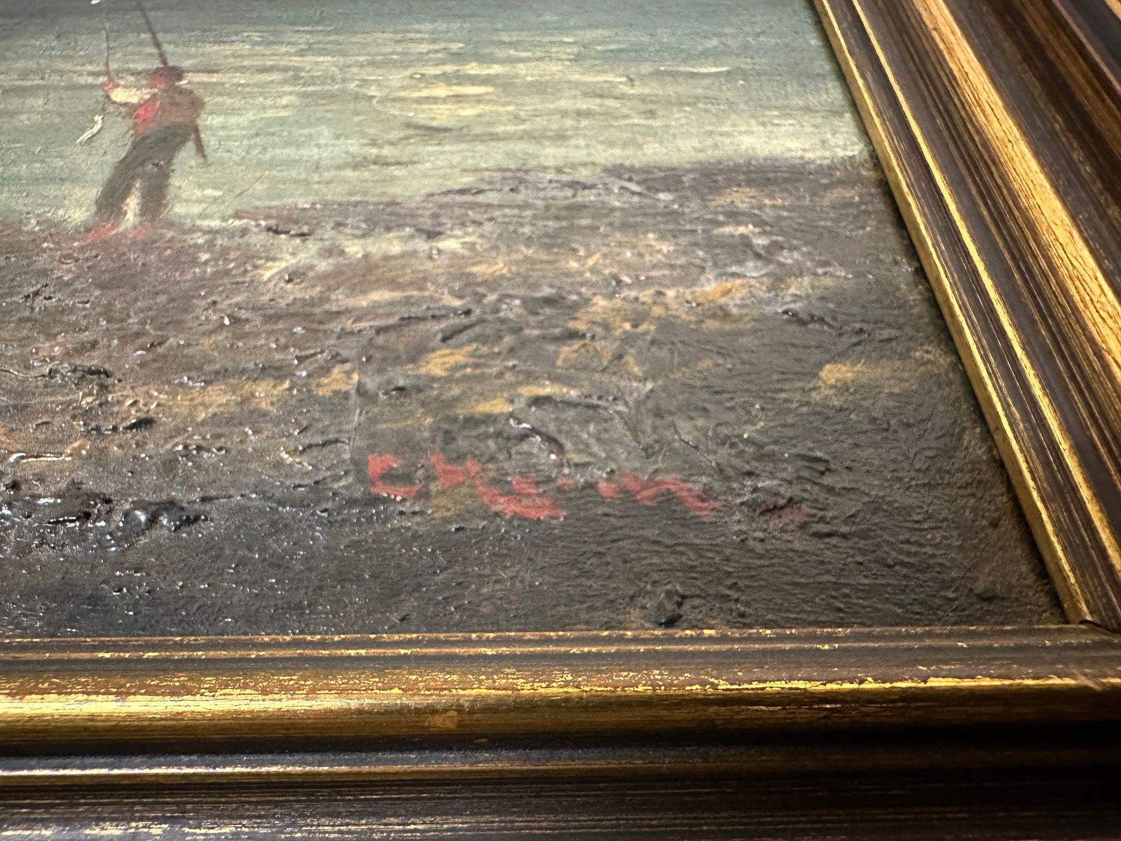 19th Century Continental School, Port Scene, Oil on Canvas, Signed Illegibly - 3