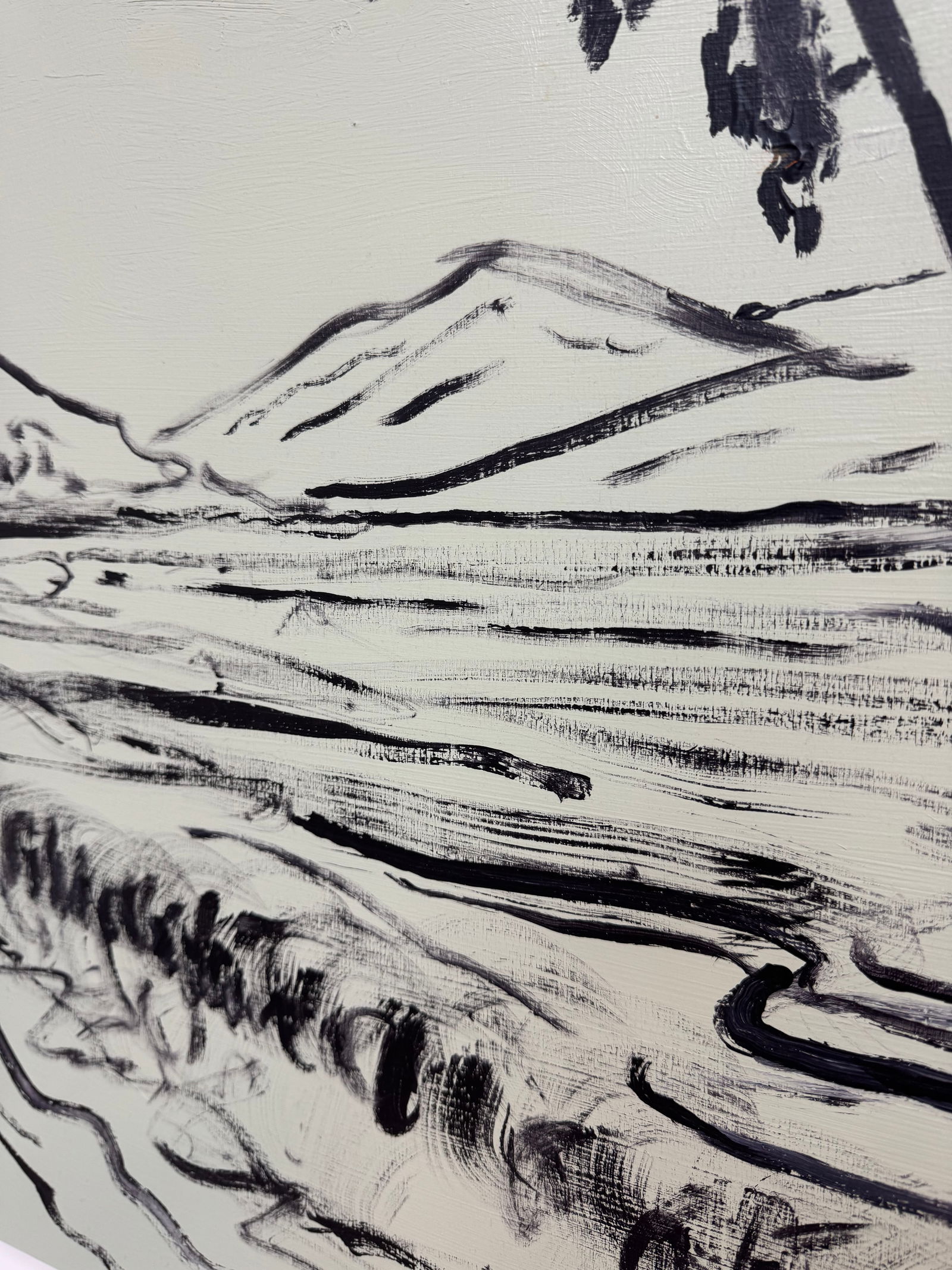 Slow Down, Contemporary Landscape Painting With Text by Matt Higgins - 6