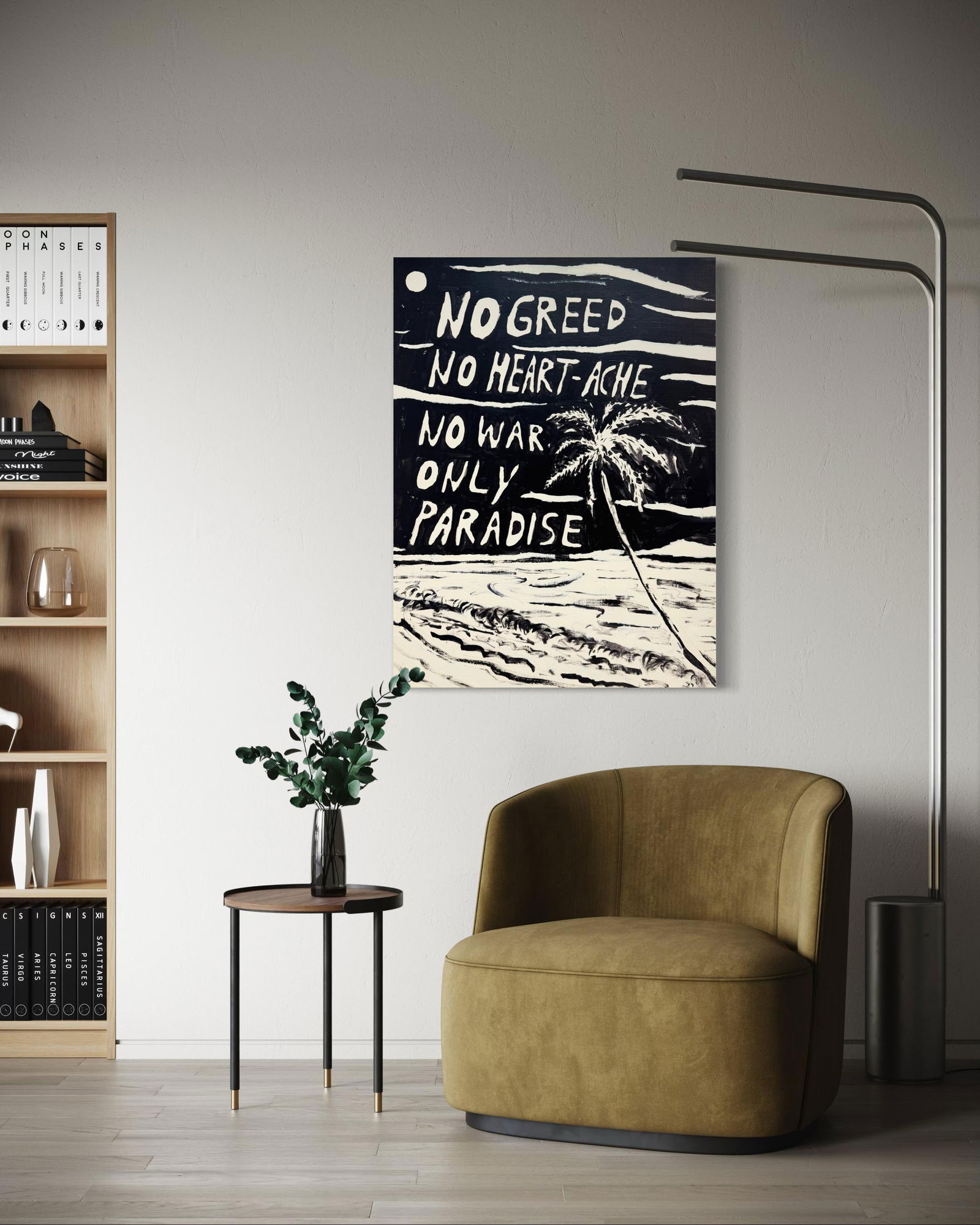 Only Paradise, Contemporary Acrylic Landscape Painting With Tex by Matt Higgins - 2