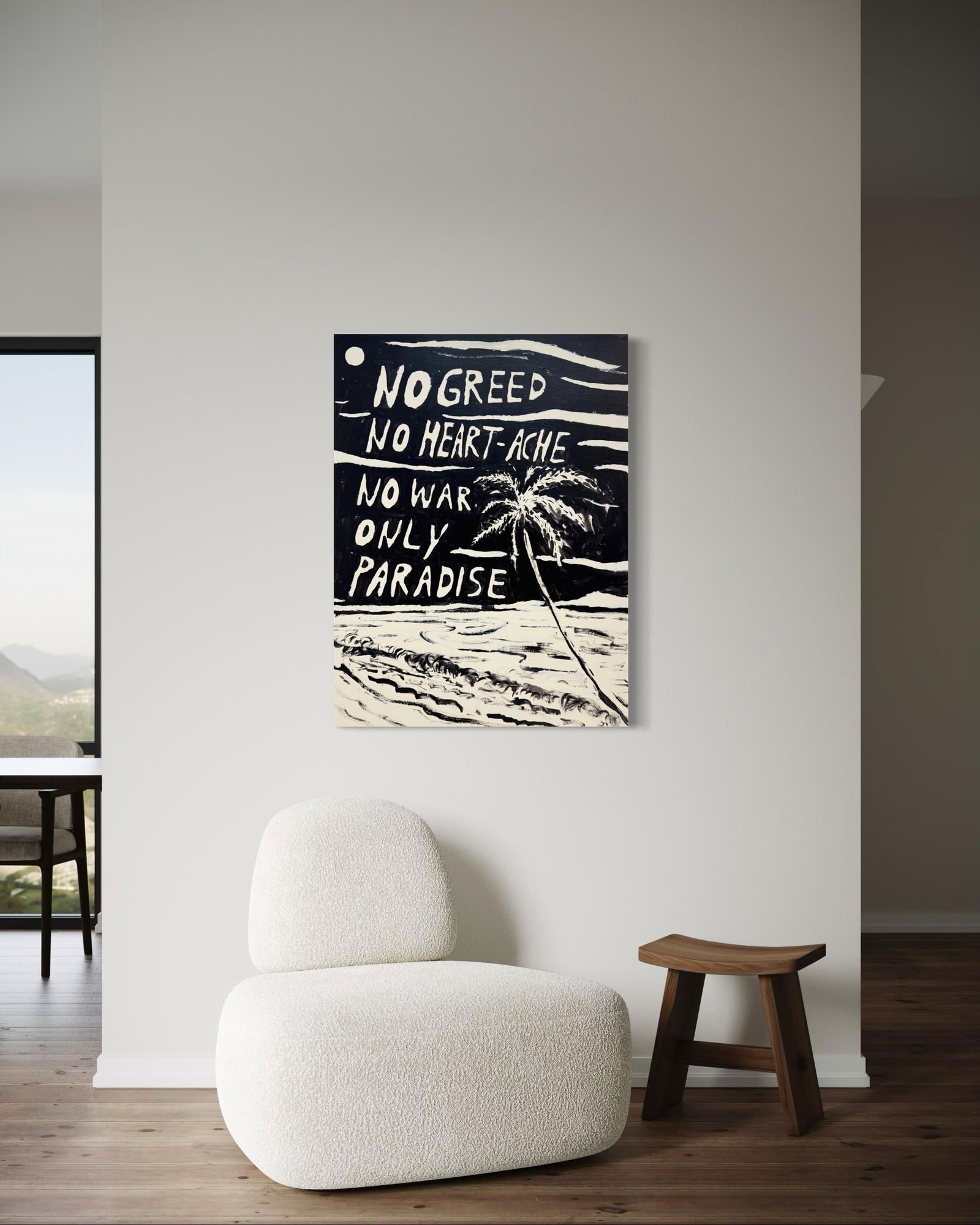 Only Paradise, Contemporary Acrylic Landscape Painting With Tex by Matt Higgins - 3