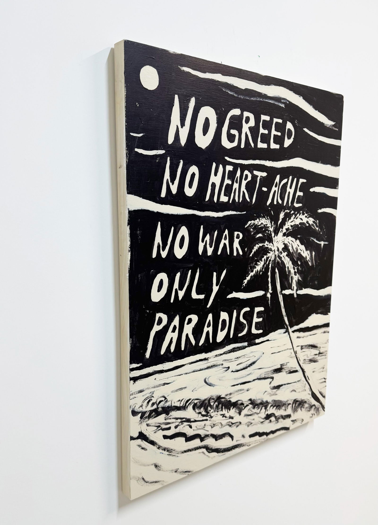 Only Paradise, Contemporary Acrylic Landscape Painting With Tex by Matt Higgins - 4