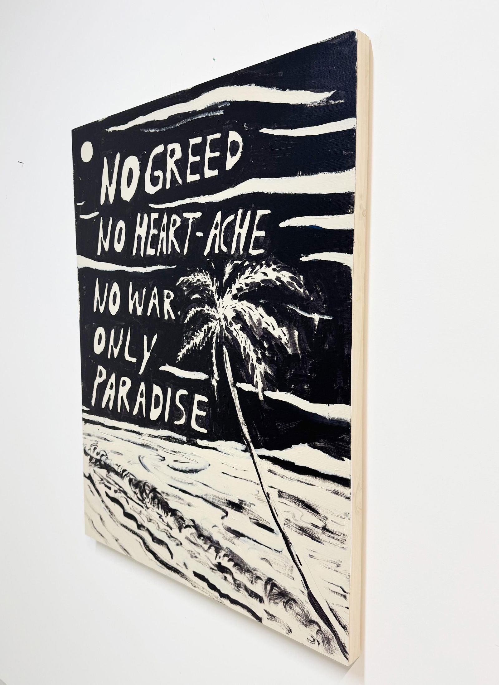 Only Paradise, Contemporary Acrylic Landscape Painting With Tex by Matt Higgins - 5