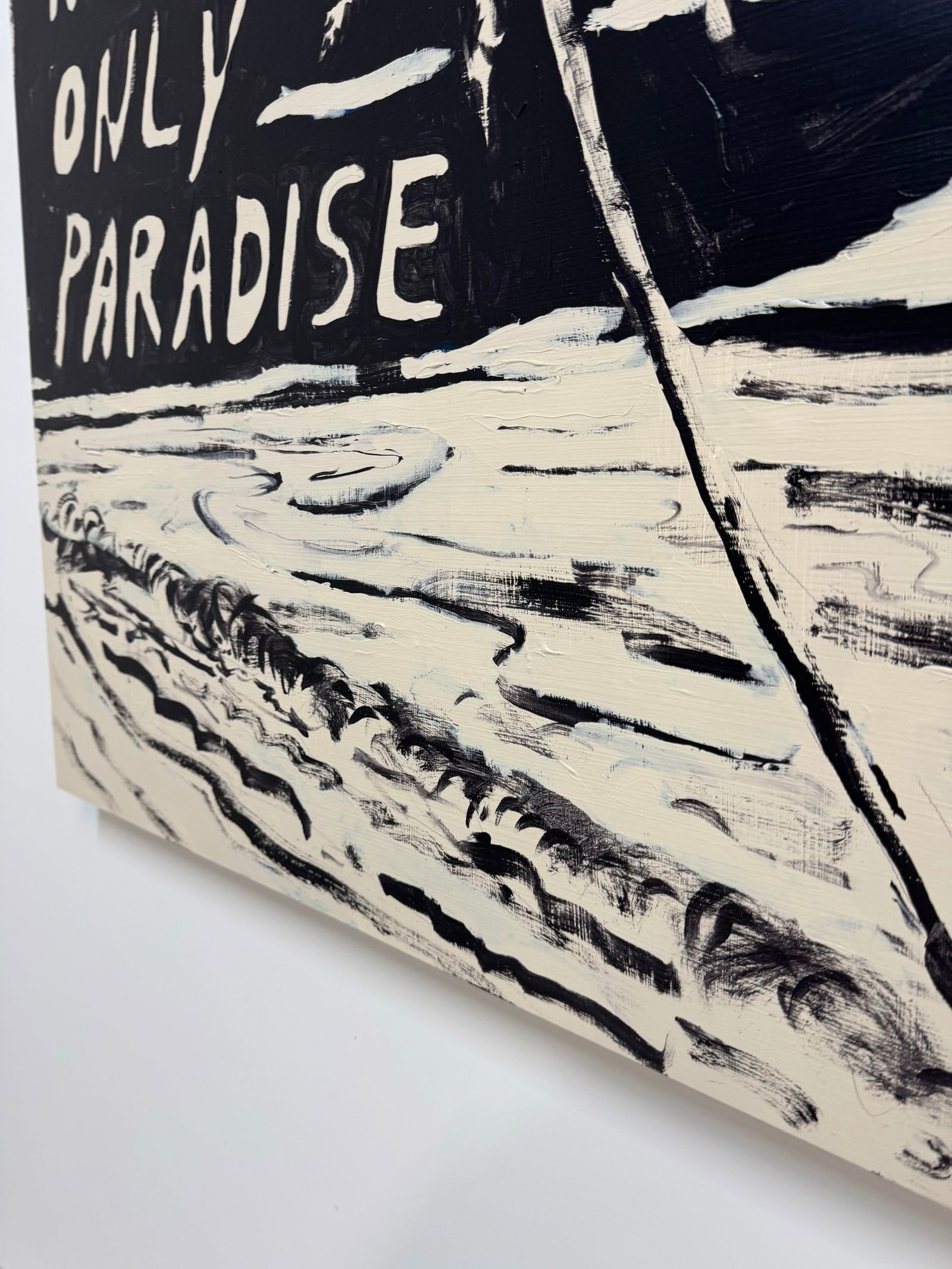 Only Paradise, Contemporary Acrylic Landscape Painting With Tex by Matt Higgins - 7