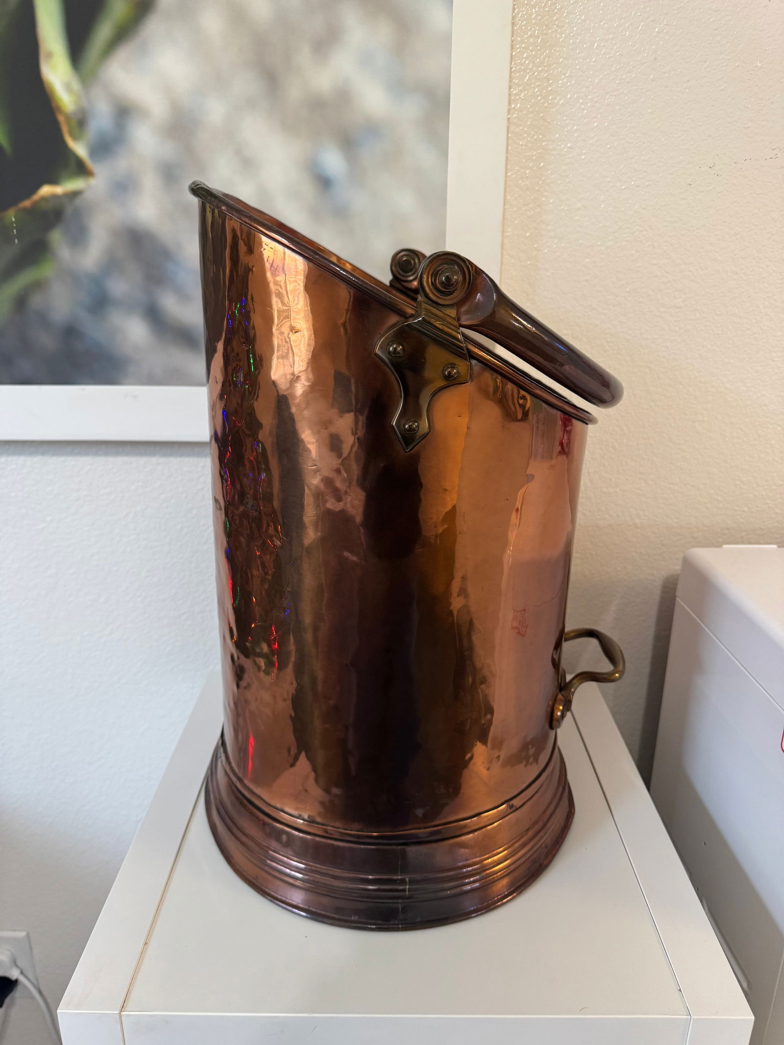 Mid 19th Century English Copper Large Antique Country House Victorian Era Coal Bin - 4