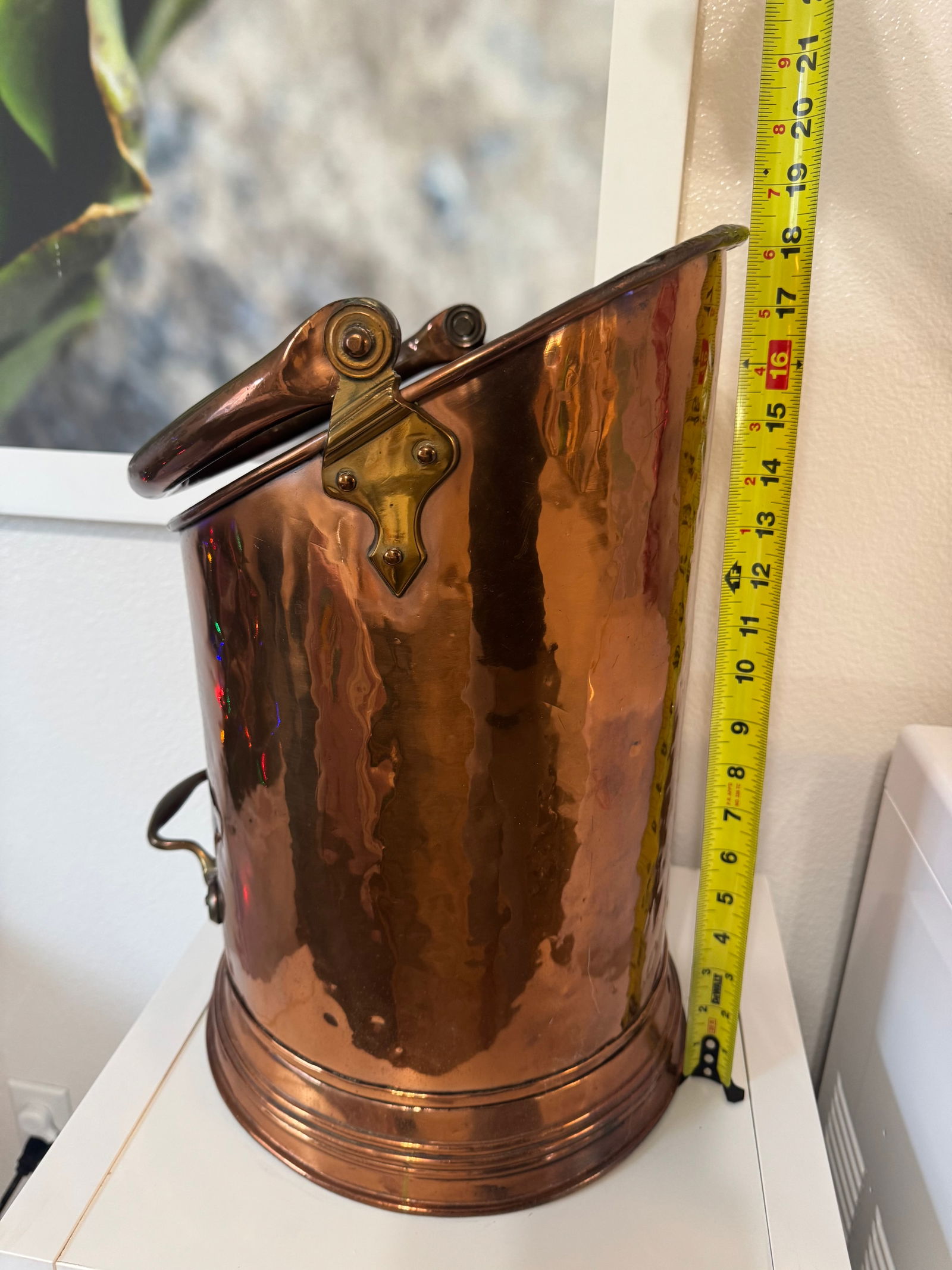 Mid 19th Century English Copper Large Antique Country House Victorian Era Coal Bin - 6