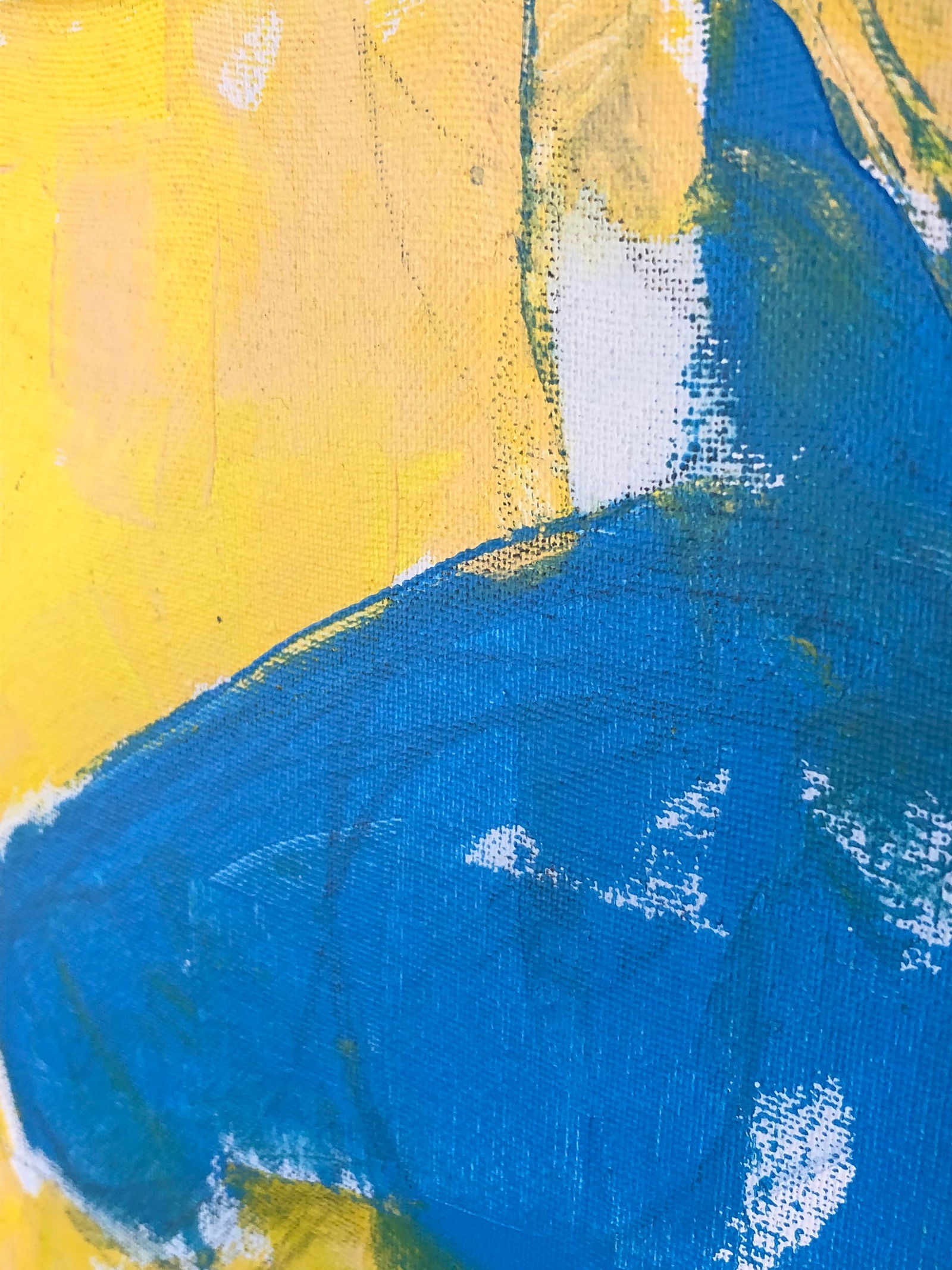 Contemporary Painting, "Modern Horse in Yellow and Blue"? by Cassandra Auker. Acrylic on Stretche - 6