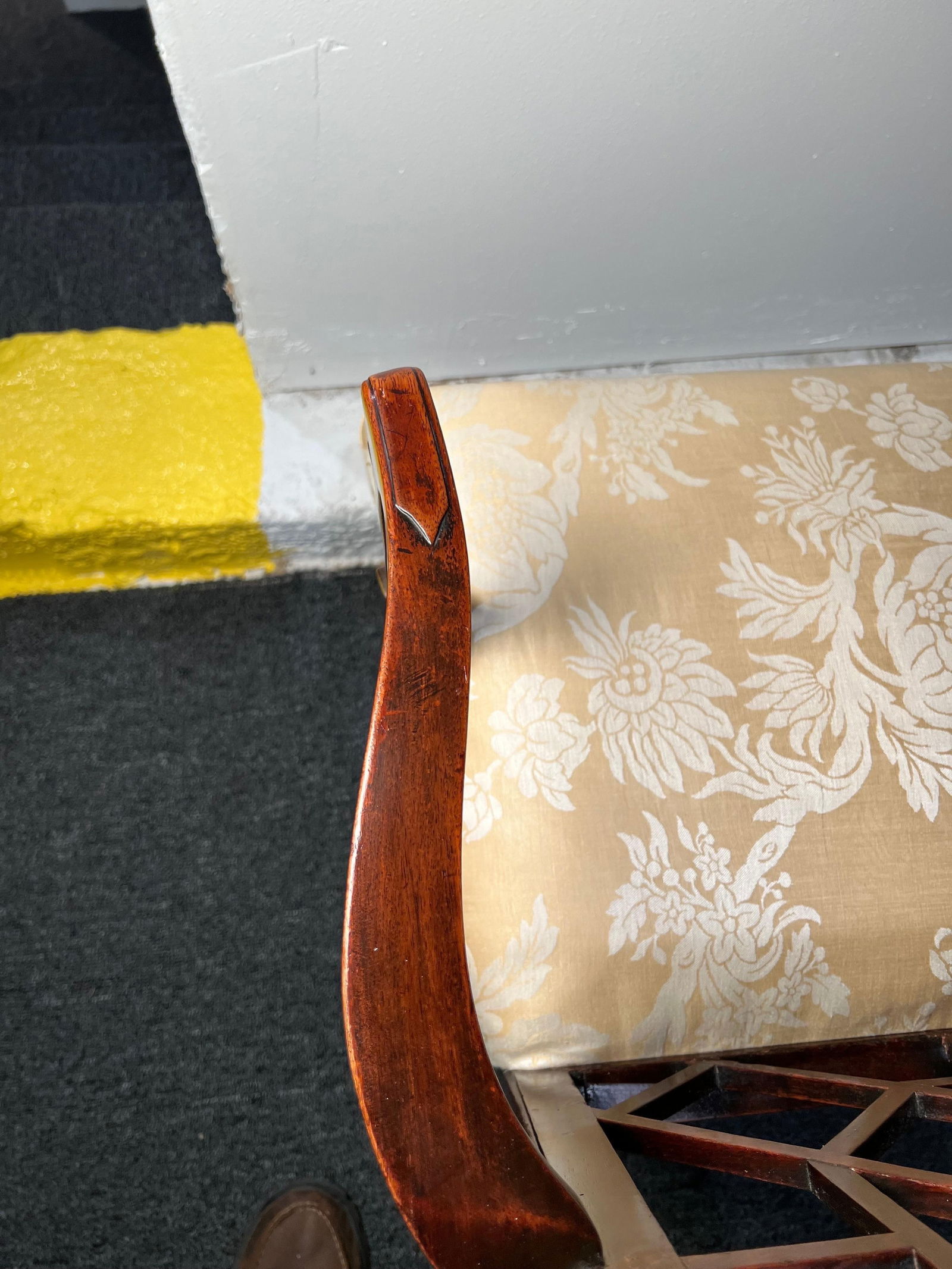 George III Mahogany Lattice Back Armchair - 6