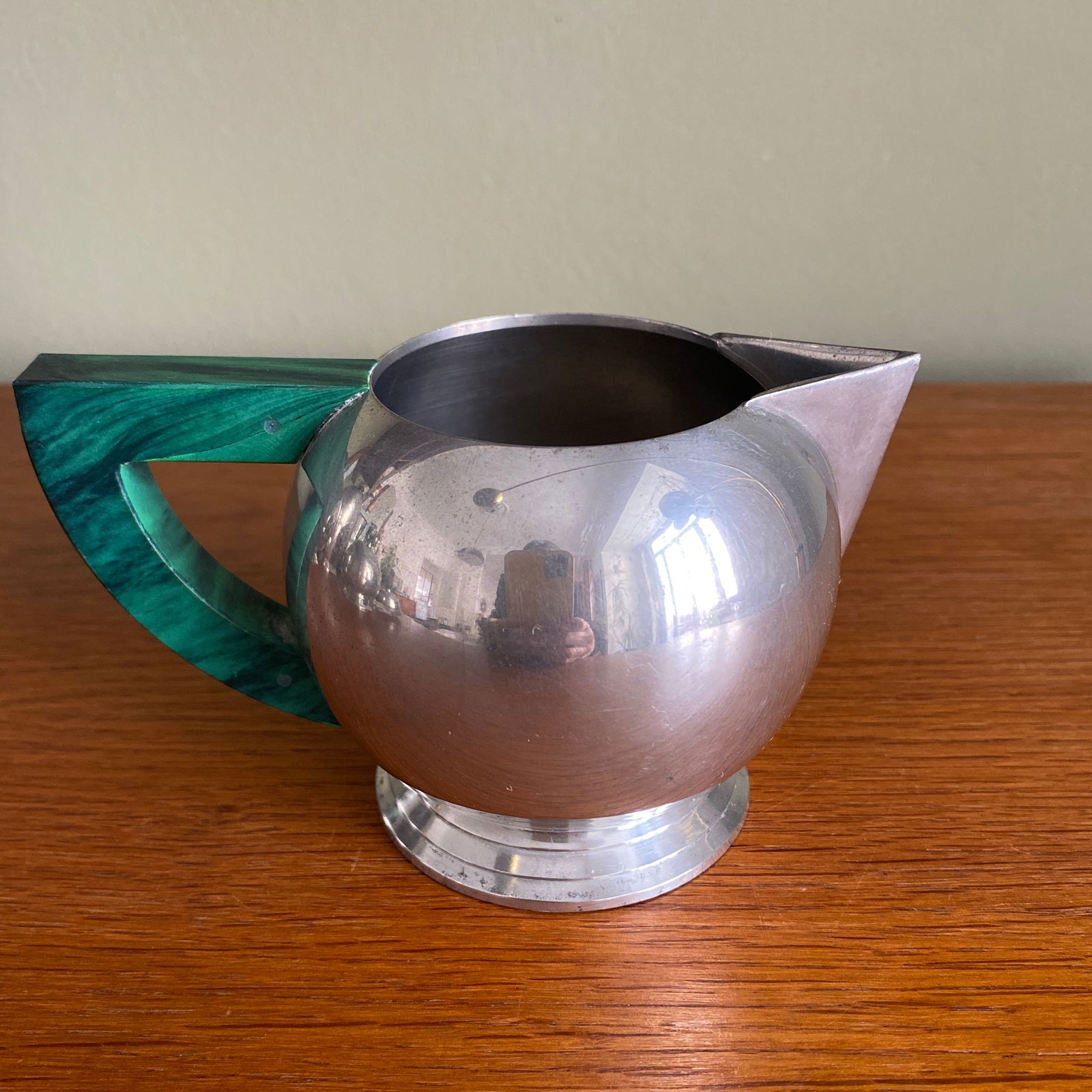 Late 20th Century French Art Deco Style Pewter Tea and Coffee Serving Set -9 Pieces - 3