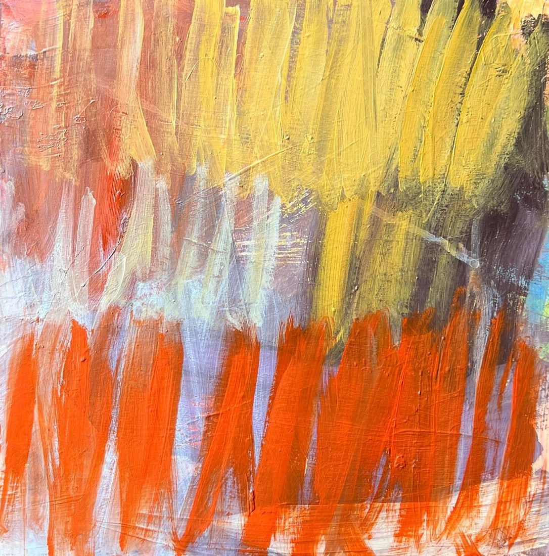 Original Abstract Expressionist Painting by Brenna Giessen: Abstract expressionist acrylic painting on cradled birch wood Condition: Imperfections: No Imperfections Dimensions: Height: 12 in. Width: 12 in. Depth: 1 in. Category: Paintings Origin: United States