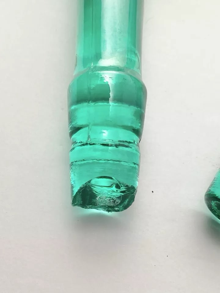 1994 Fenton Stiegal Iridescent Stretch Green 4-Horn 5-Piece Epergne Vase - 12