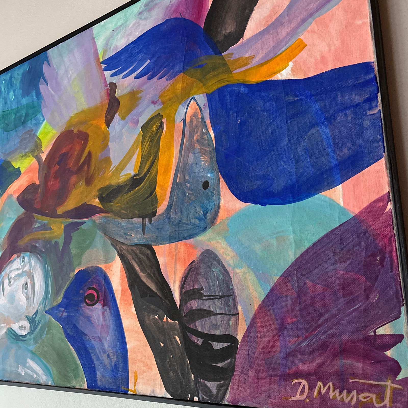 Framed Contemporary Modern Abstract Painting on Canvas, Signed by the Artist - 2