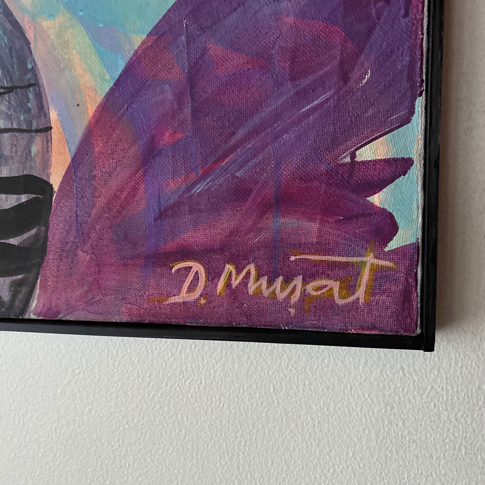 Framed Contemporary Modern Abstract Painting on Canvas, Signed by the Artist - 3