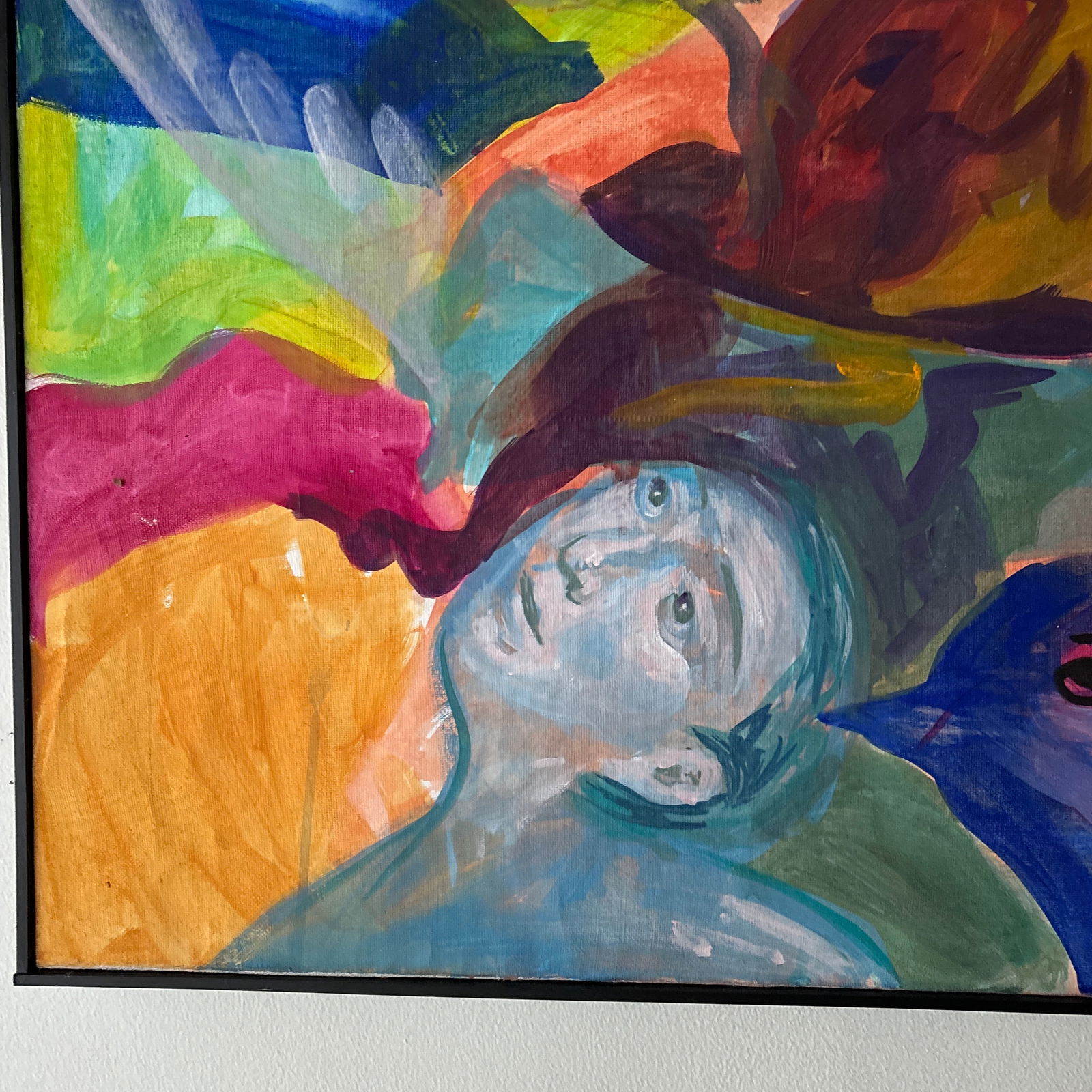 Framed Contemporary Modern Abstract Painting on Canvas, Signed by the Artist - 5