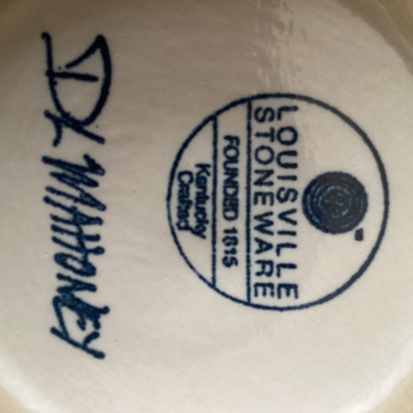 Vintage Kentucky Craft Pottery Art Louisville Stoneware Vase by D L Mahone - 6