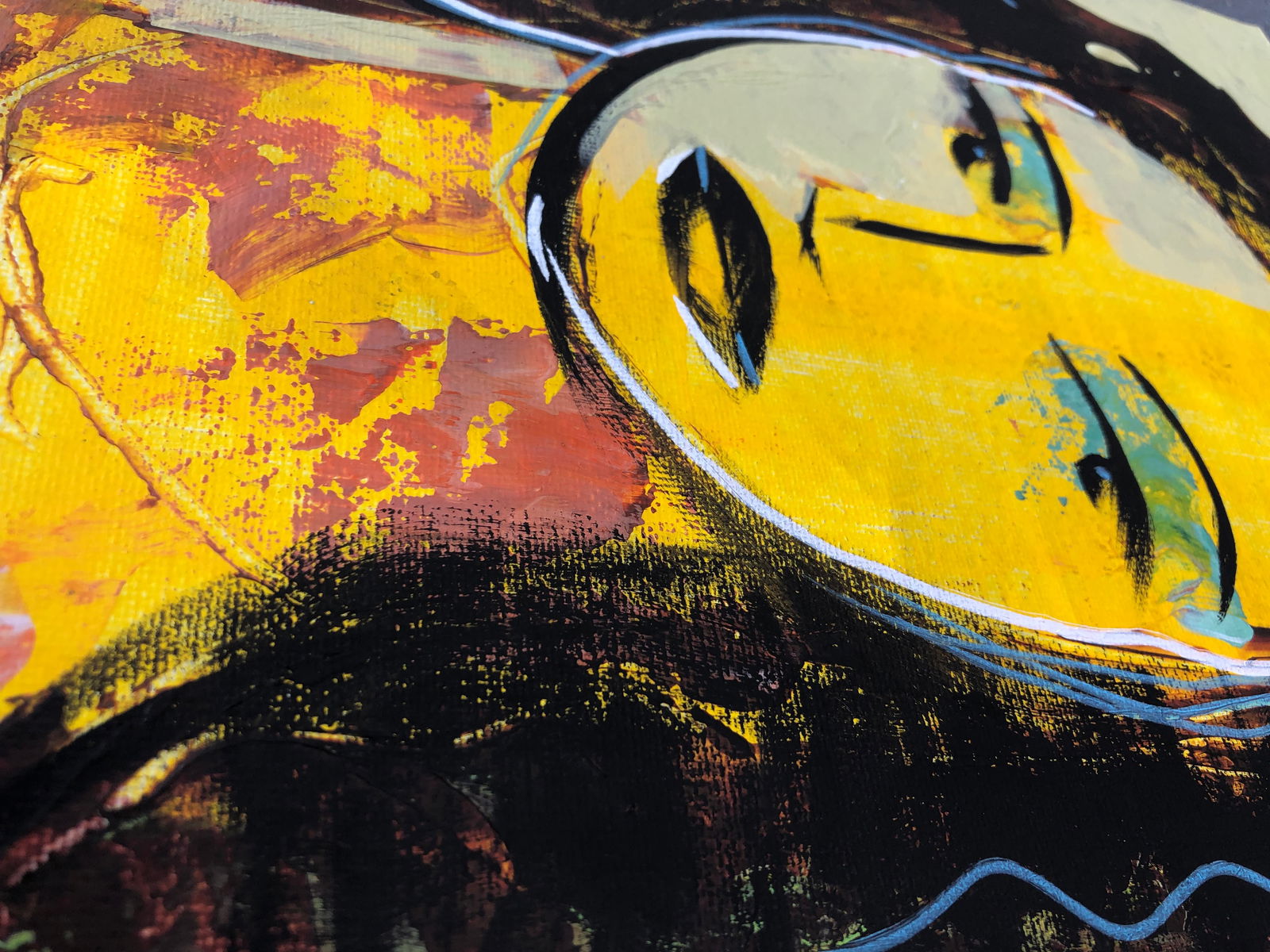 Woman in Yellow and Celadon by Cassandra Auker, Acrylic on Canvas Board - 4