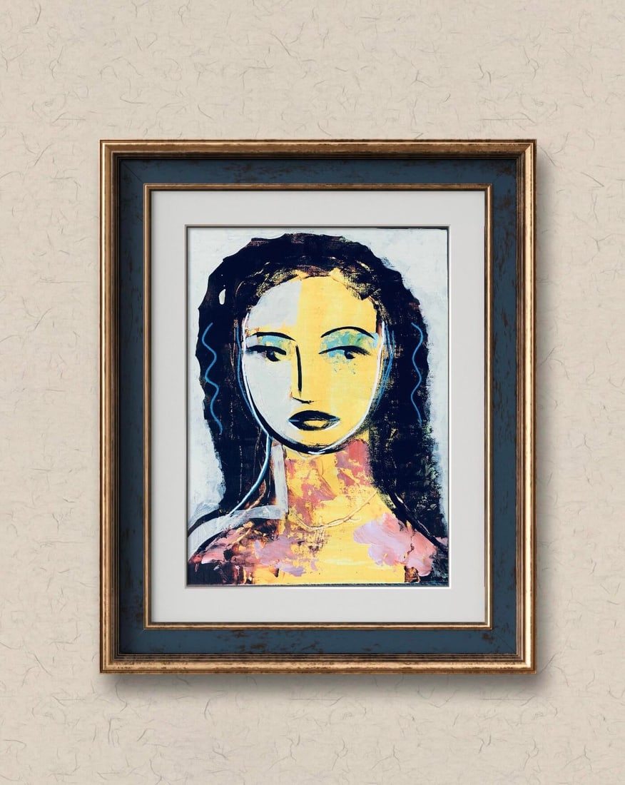 Woman in Yellow and Celadon by Cassandra Auker, Acrylic on Canvas Board - 8