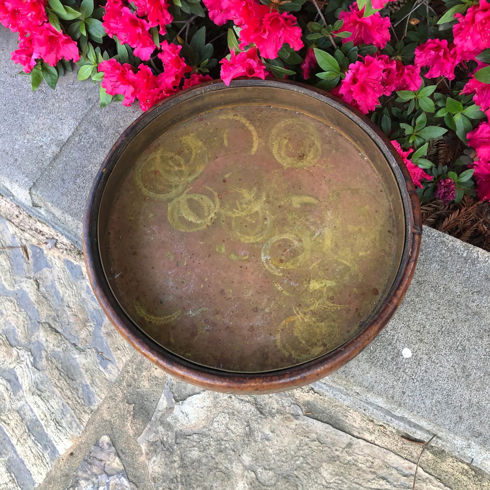 B. H. & G. Ltd. England Leather Encased Low Planter - 5