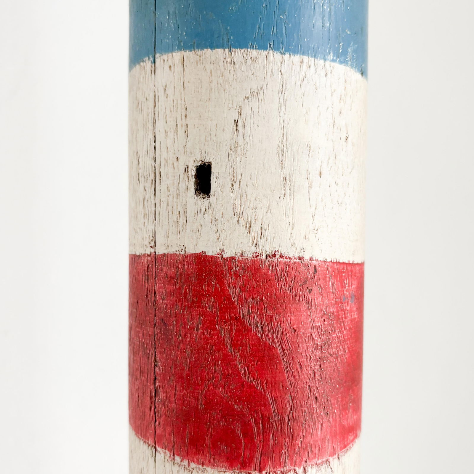 19th Century Wood Painted Barber Pole - 11