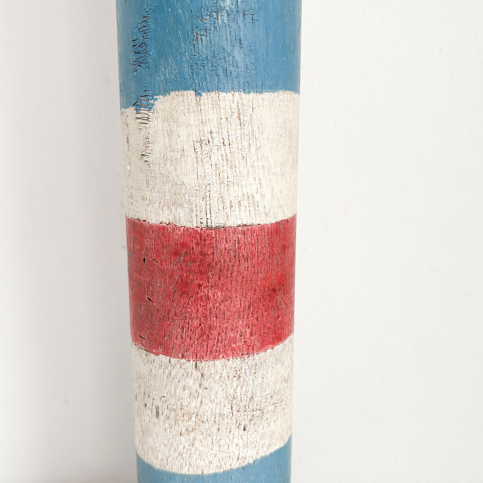 19th Century Wood Painted Barber Pole - 3
